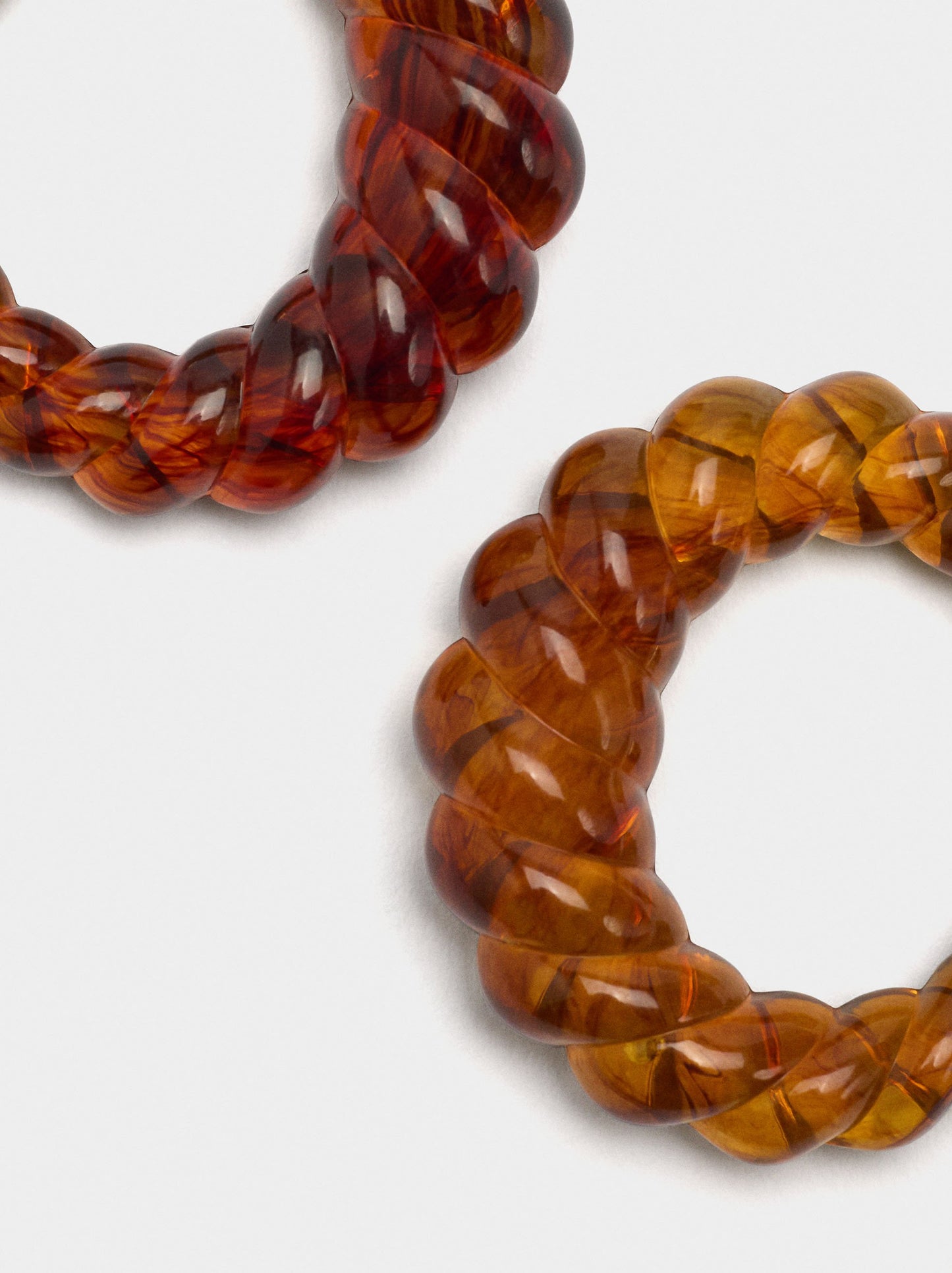 Hoop Earrings With Resin