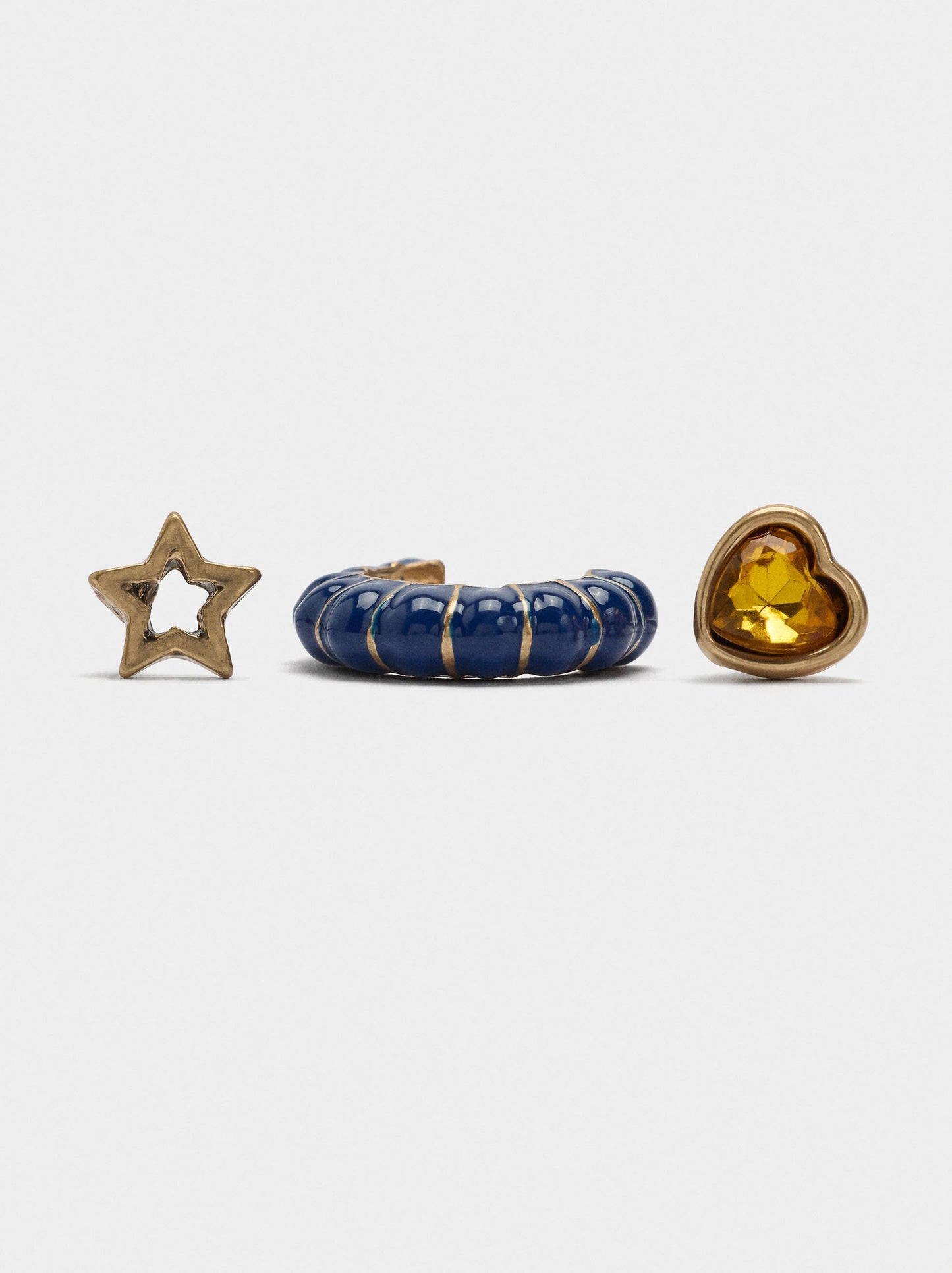 Set Of Earrings With Enamel