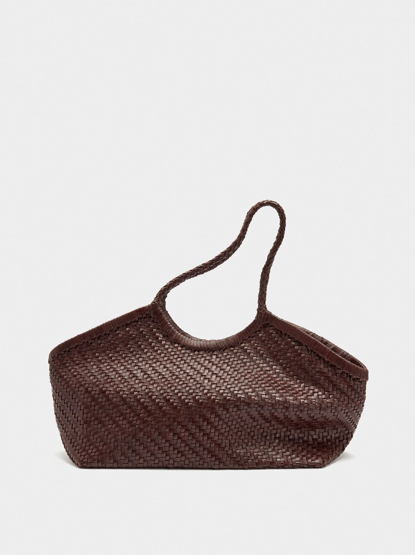 Woven Leather Shopper Bag
