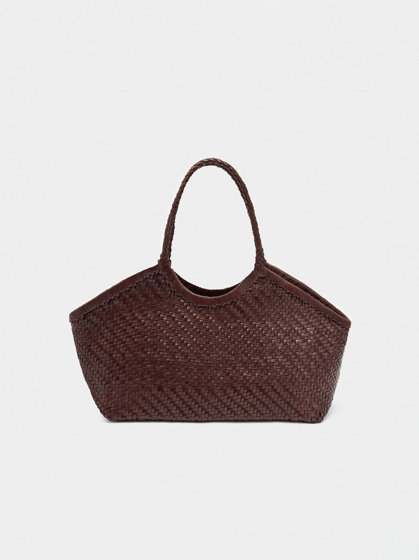 Woven Leather Shopper Bag