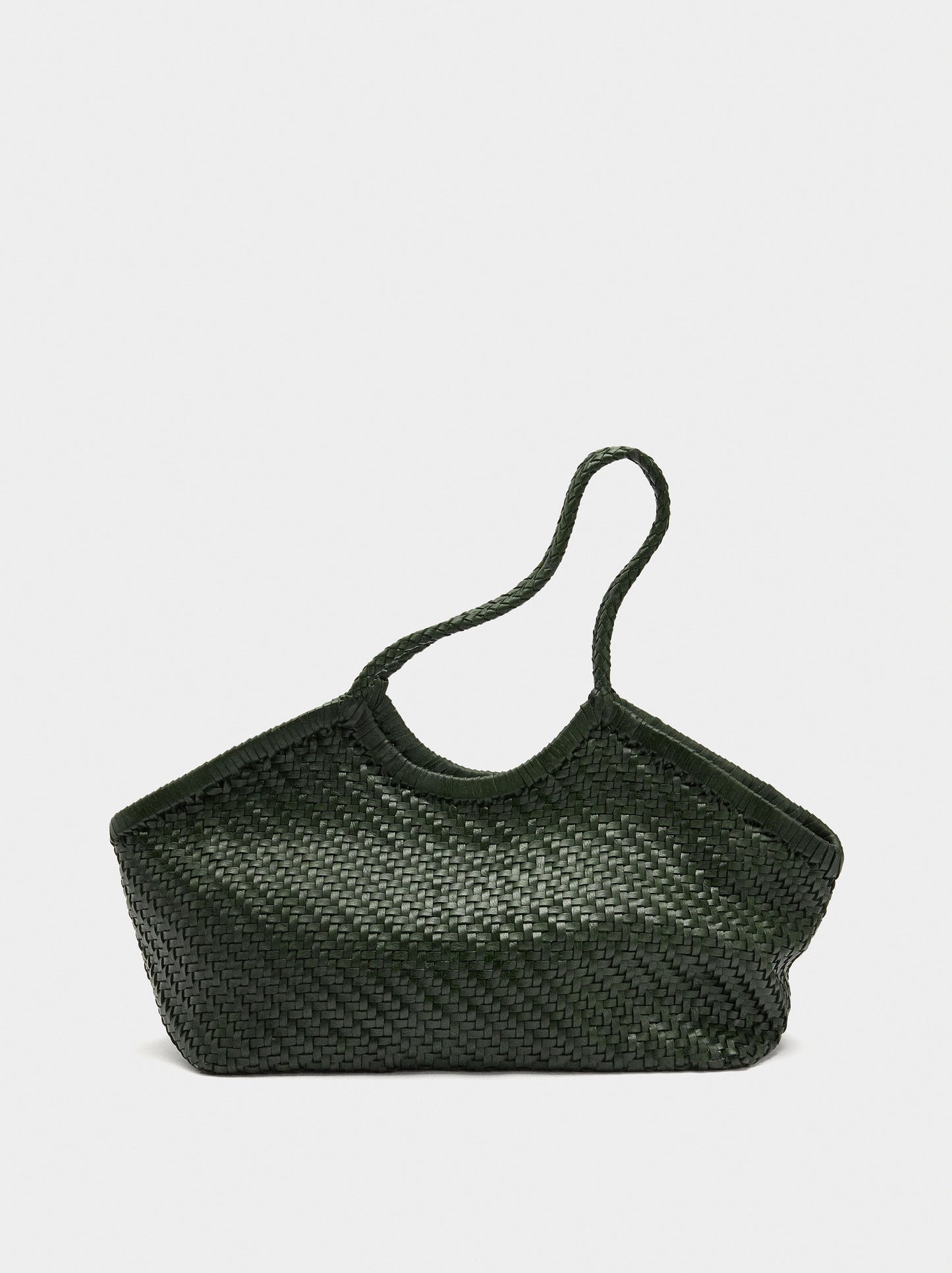 Woven Leather Shopper Bag