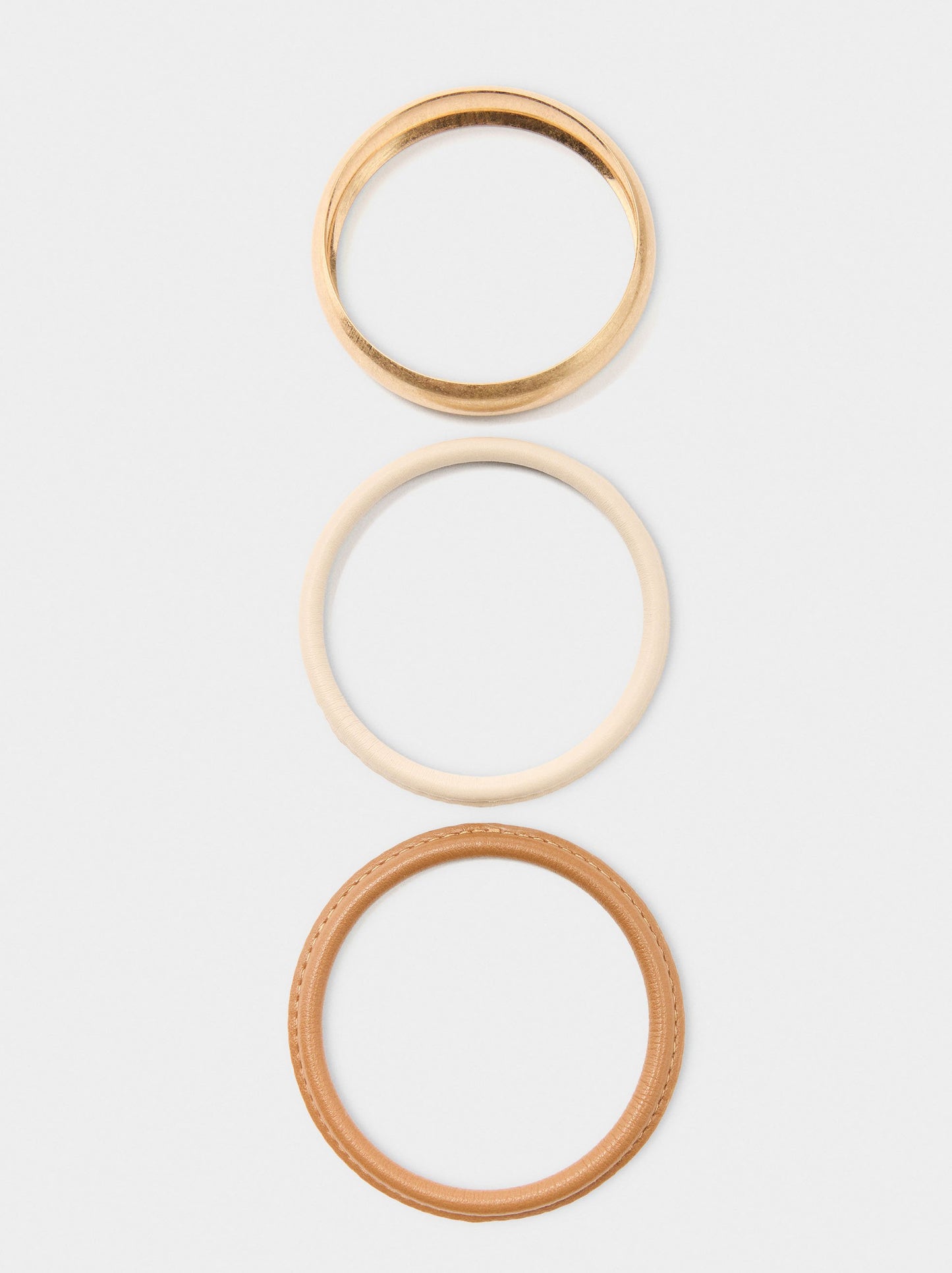 Set Of Bracelets With Leather-Effect