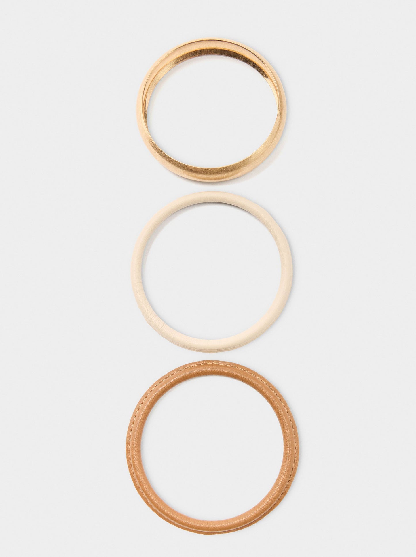 Set Of Bracelets With Leather-Effect