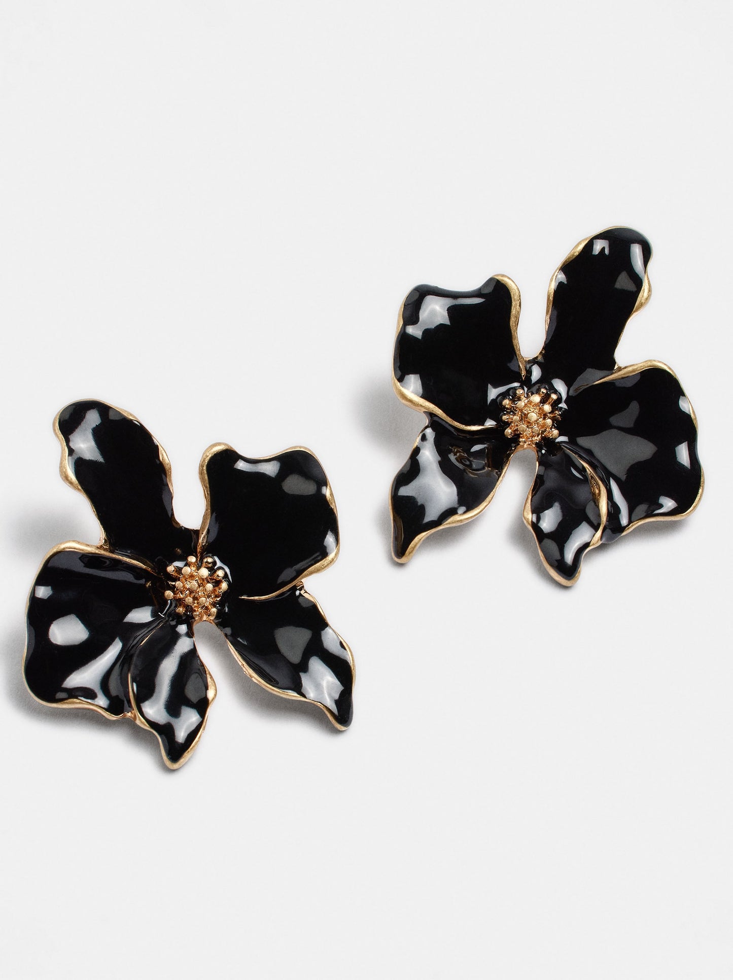Flower Earrings With Enamel