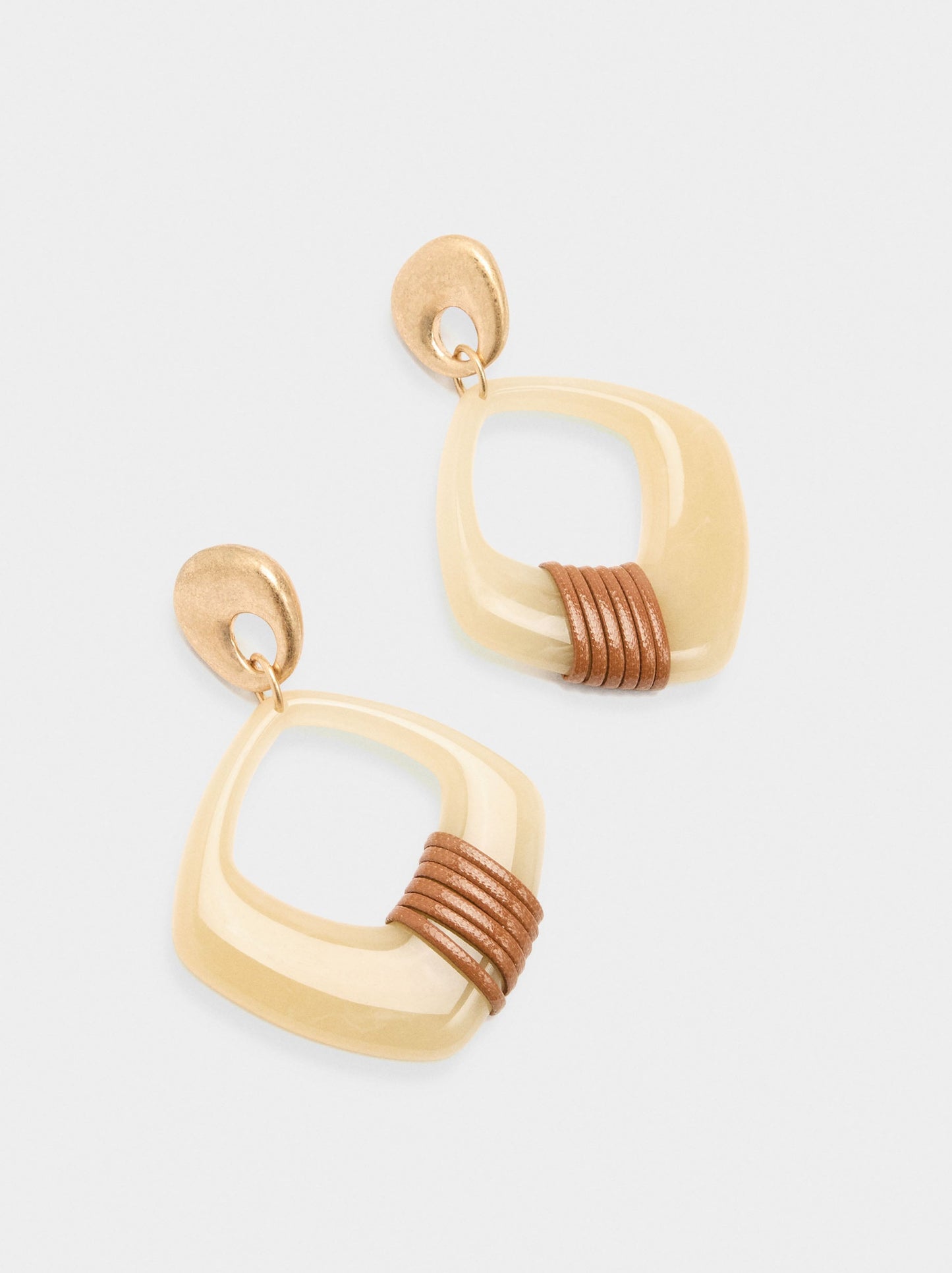 Long Earrings With Resin