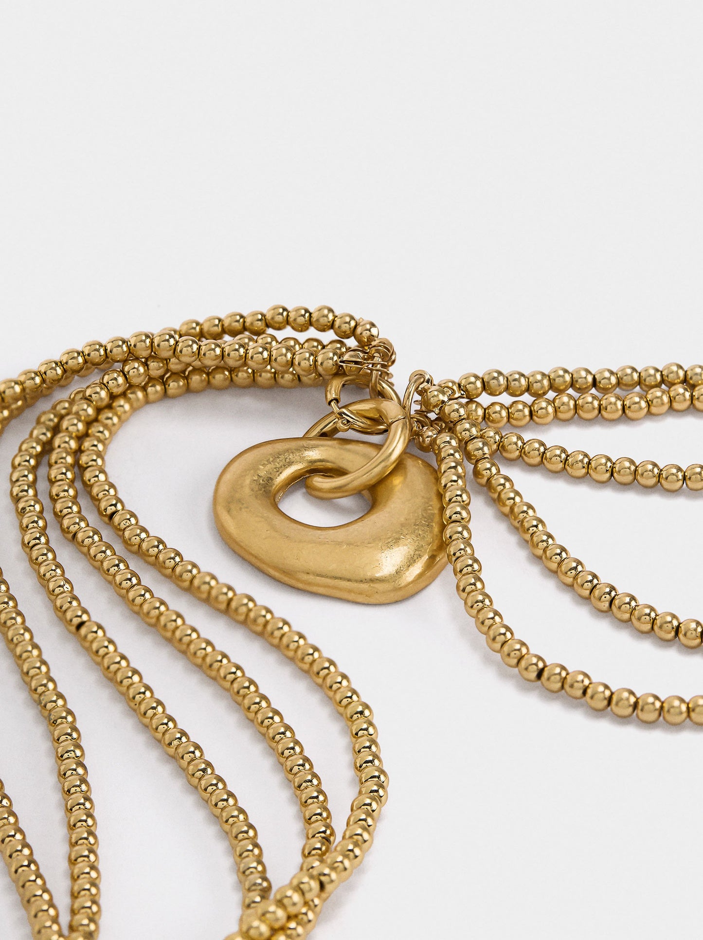 Multi-Collar With Hoop Pendant