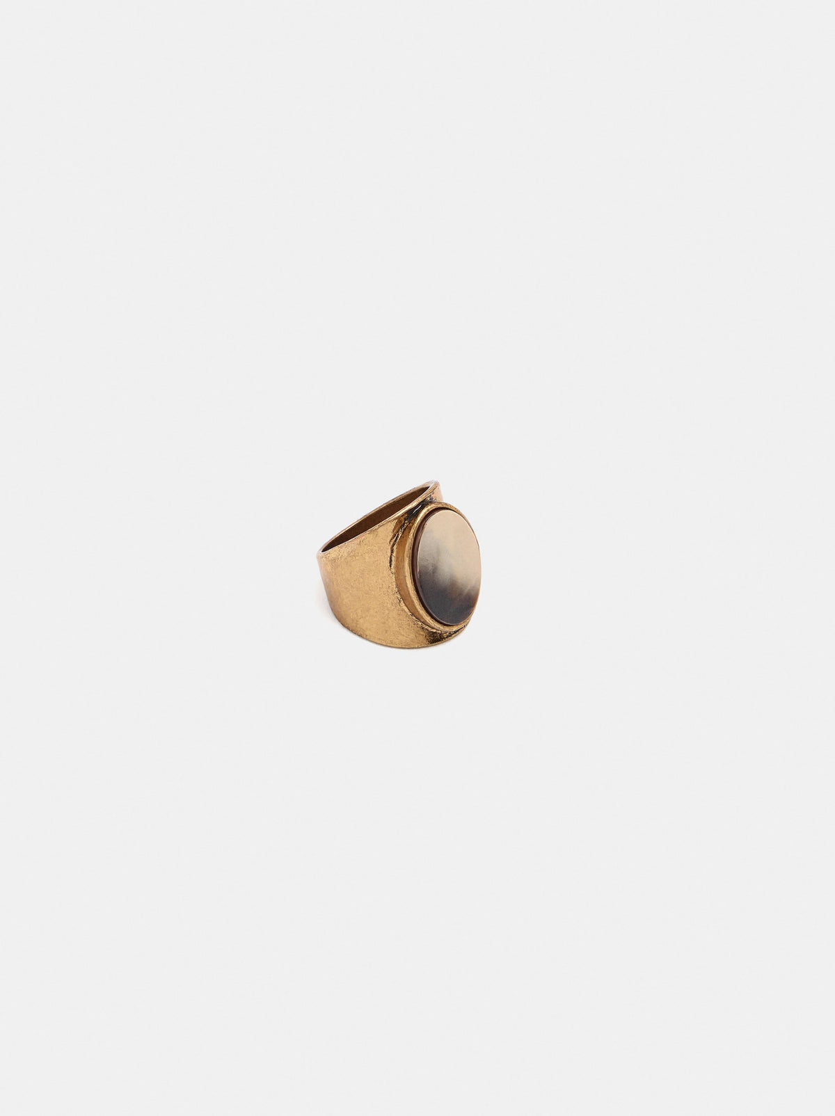 Wide Ring With Oval Detail