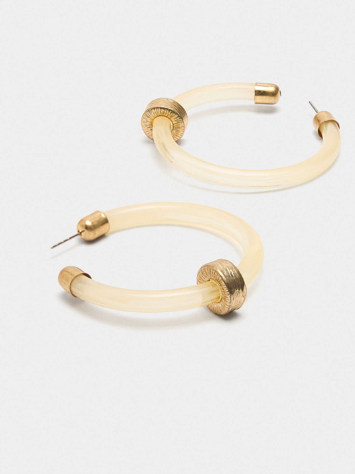 Hoop Earrings With Resin