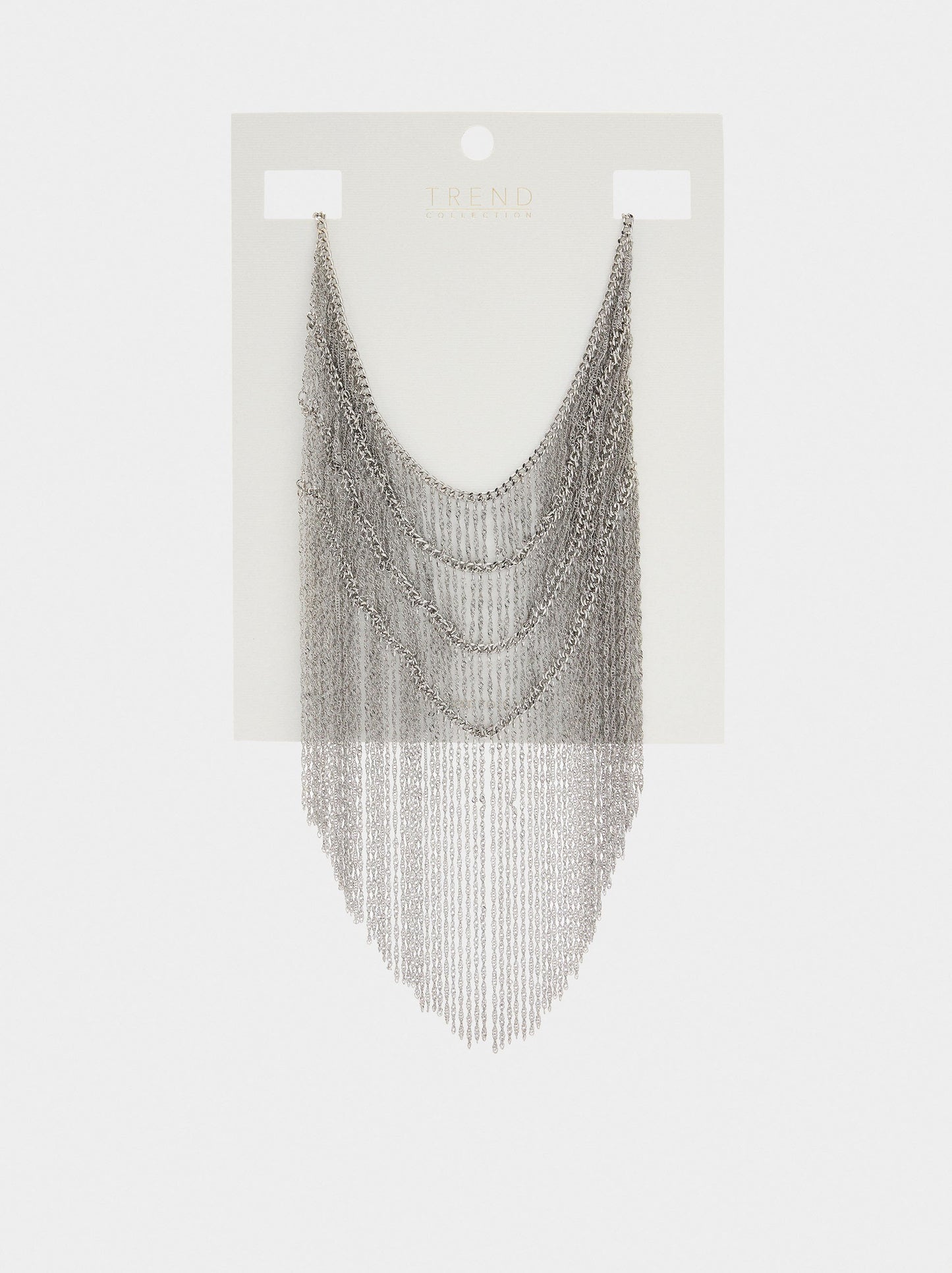 Long Necklace With Chain Bib