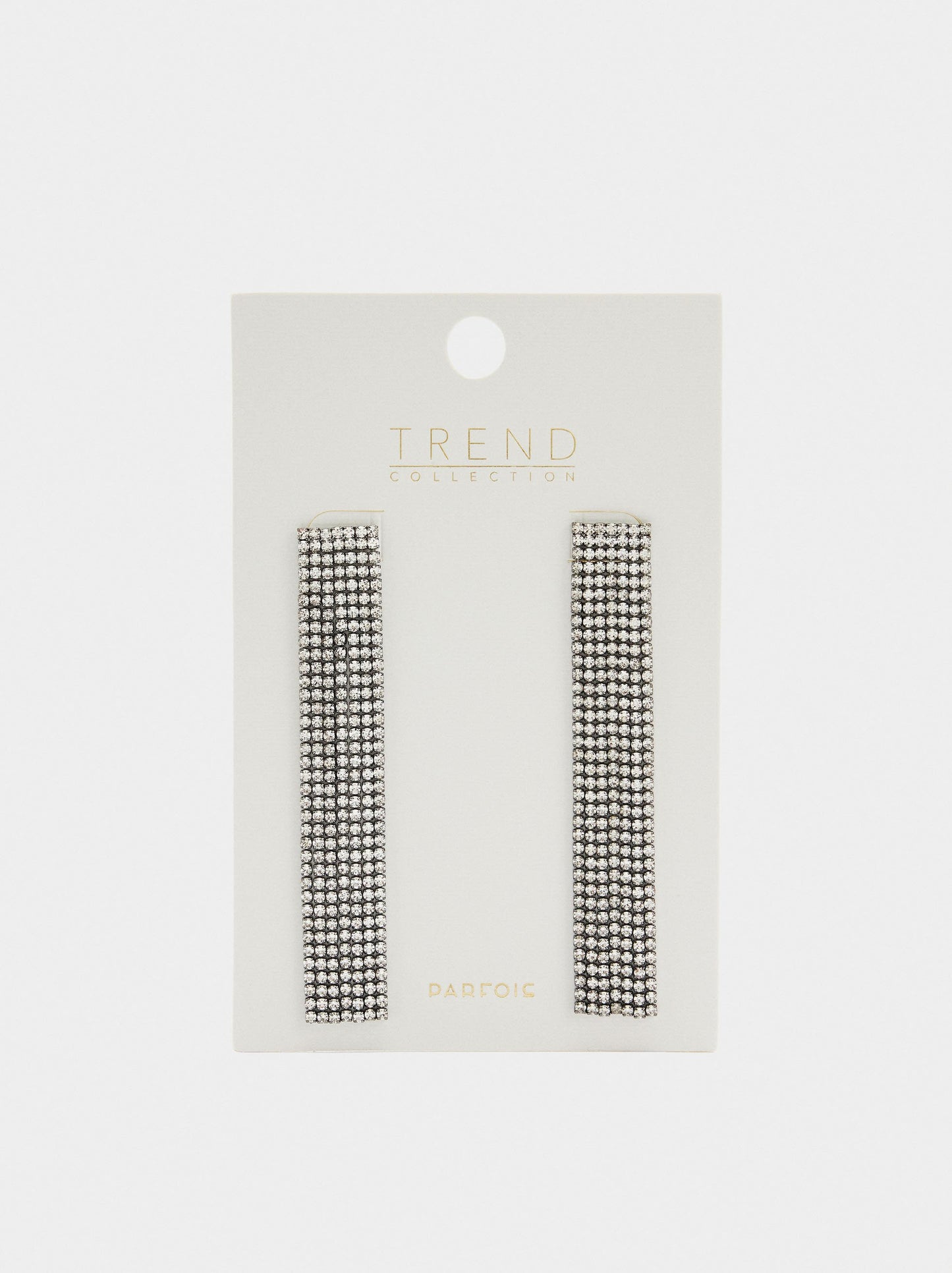 Long Chain Earrings With Crystals