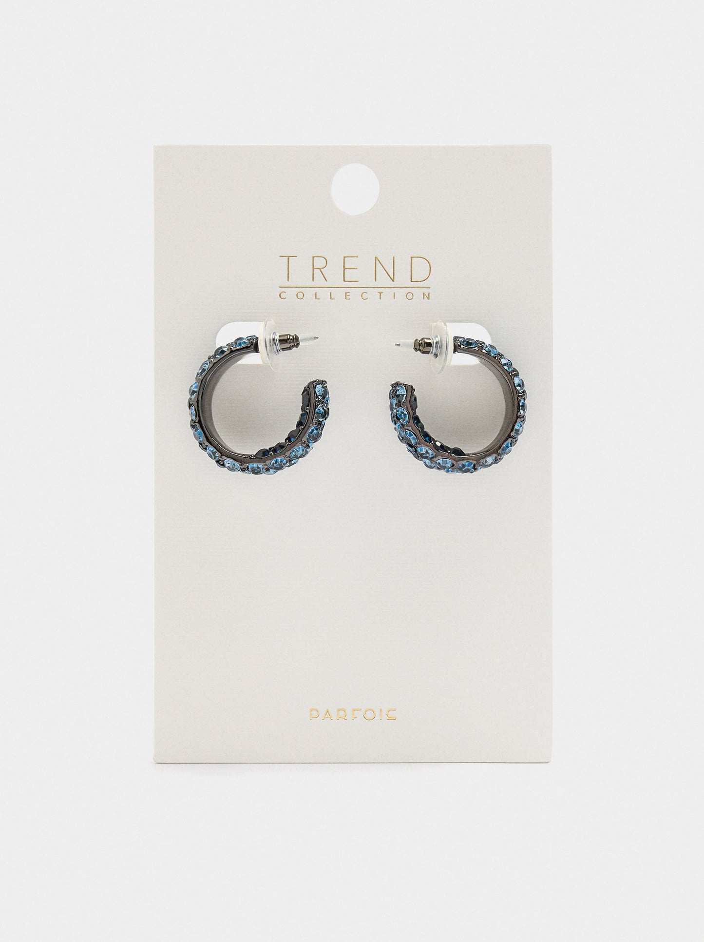Maxi Open Hoop Earrings With Crystals