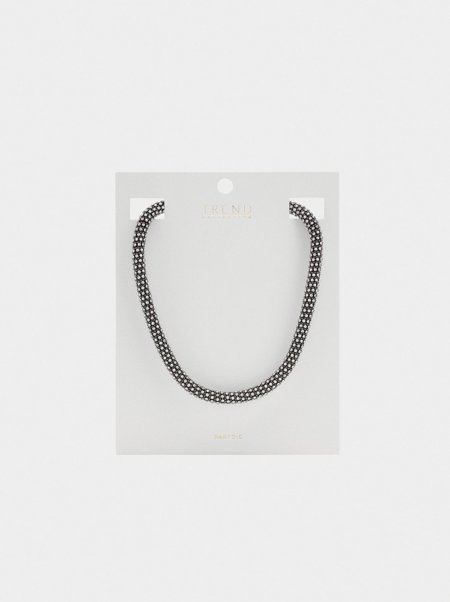 Tubular Necklace With Crystals