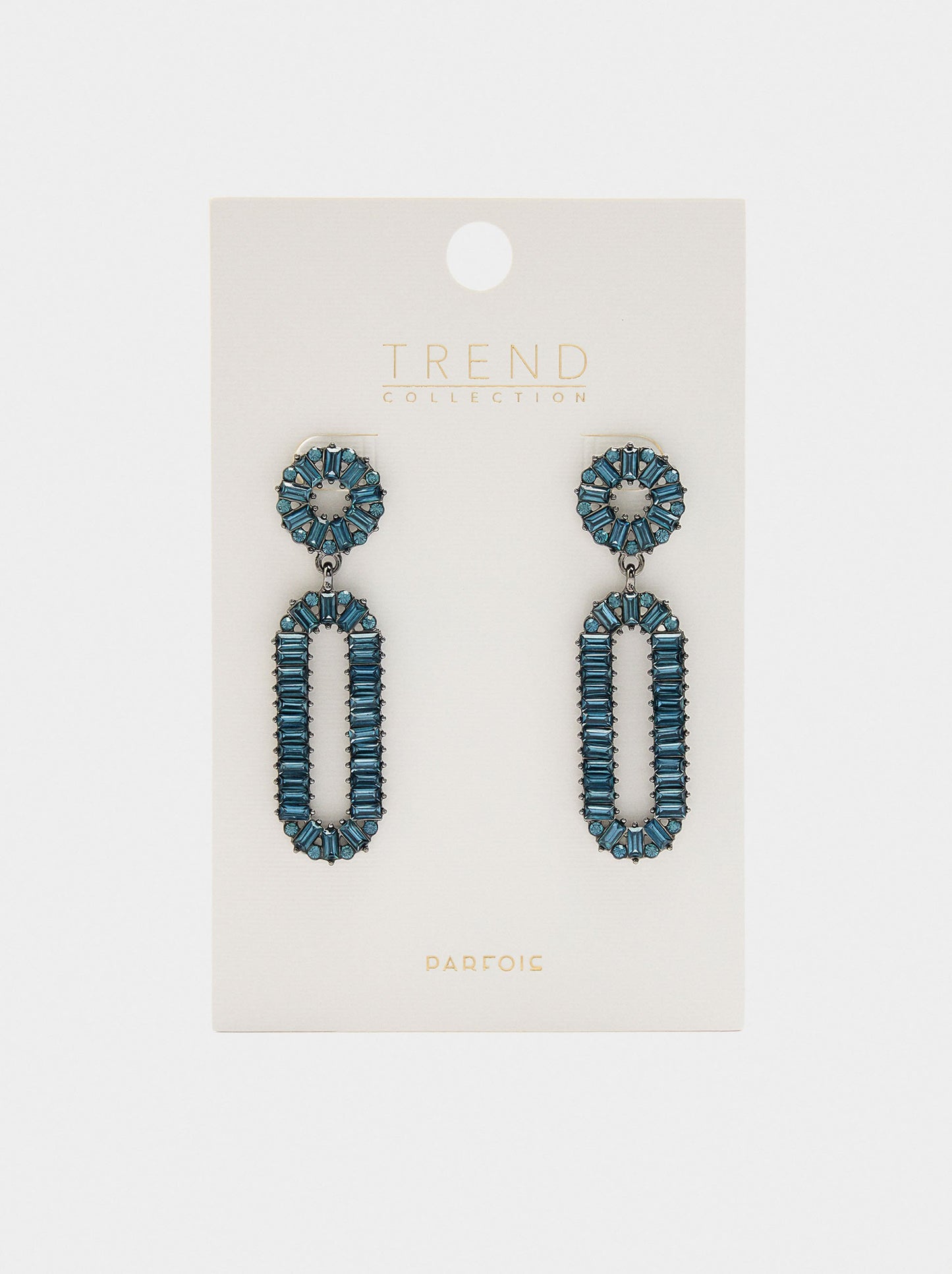 Maxi Elongated Earrings With Crystals