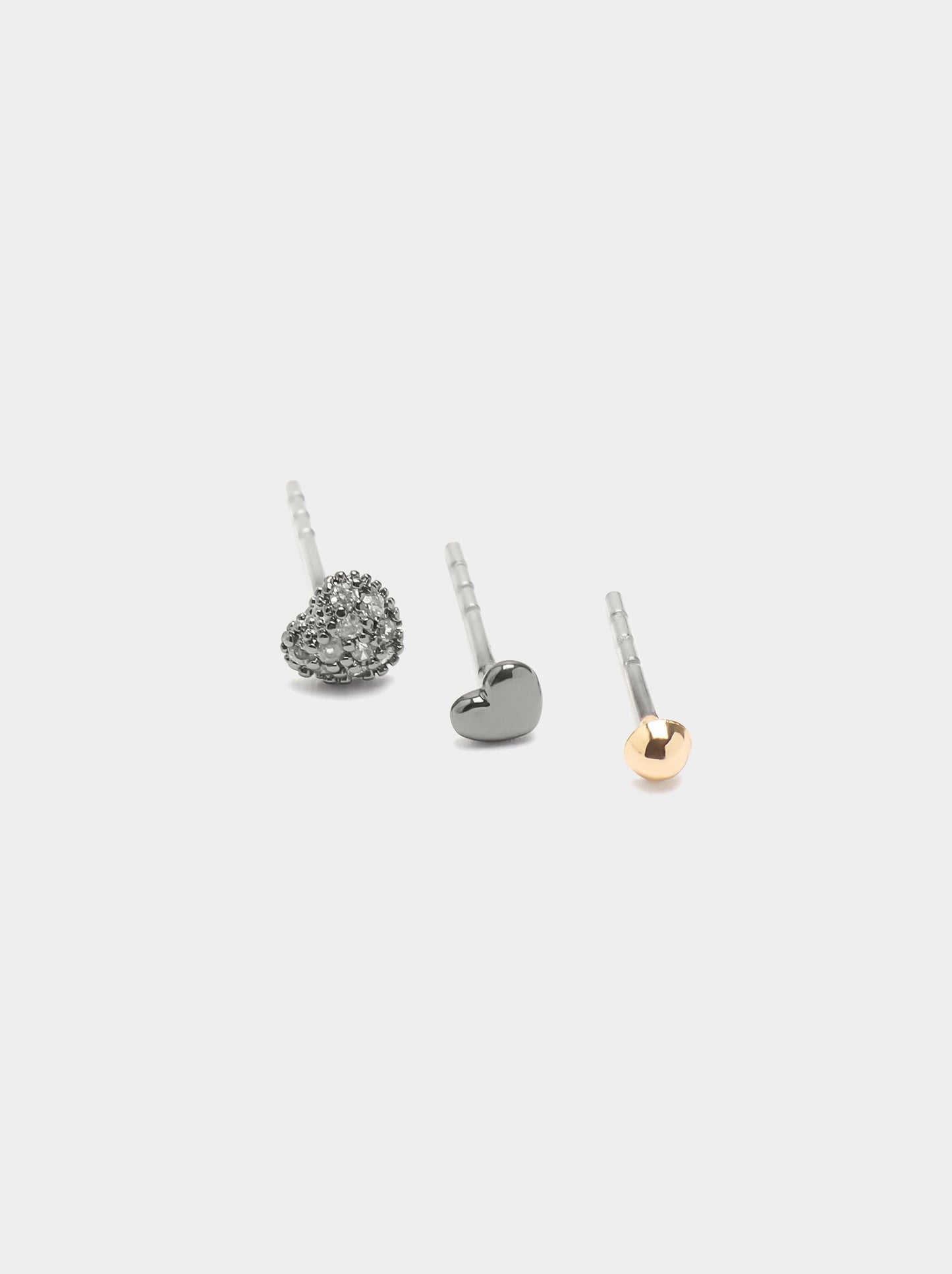Bicolor Earrings Set With Zirconia