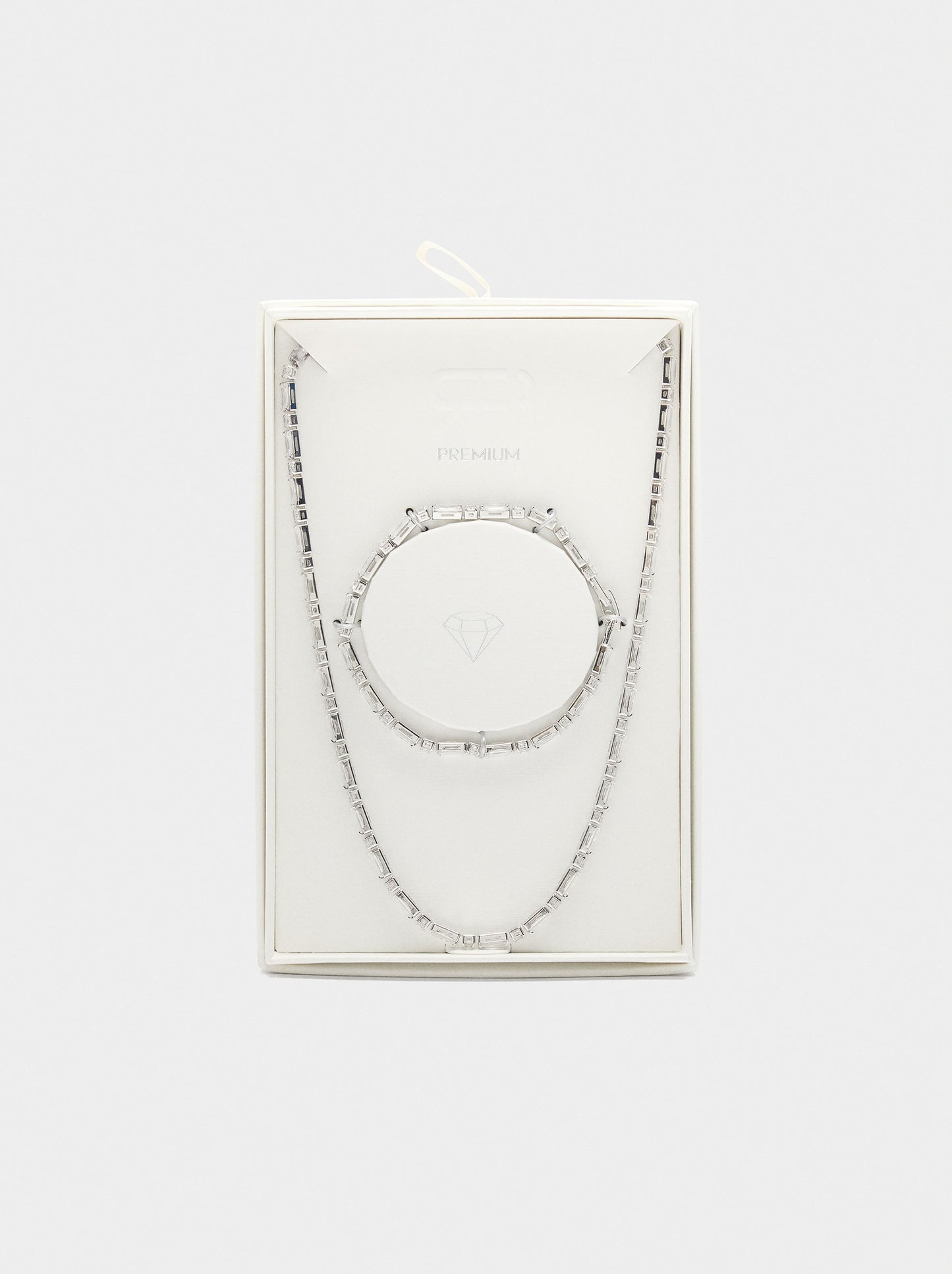 Necklace And Bracelet Set With Zirconia