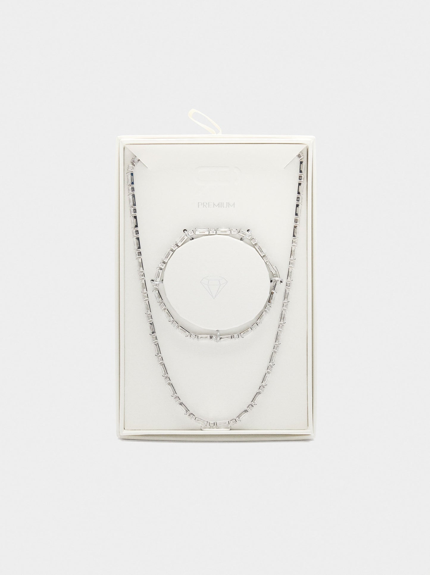 Necklace And Bracelet Set With Zirconia