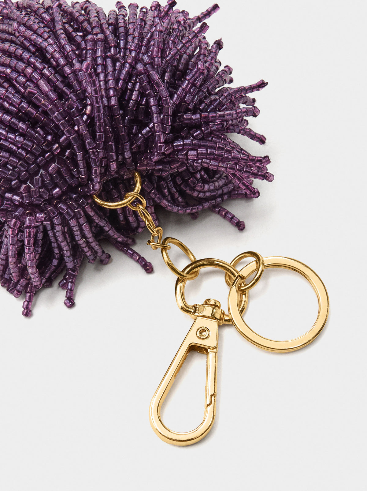 Keychain Charm Heart With Beads