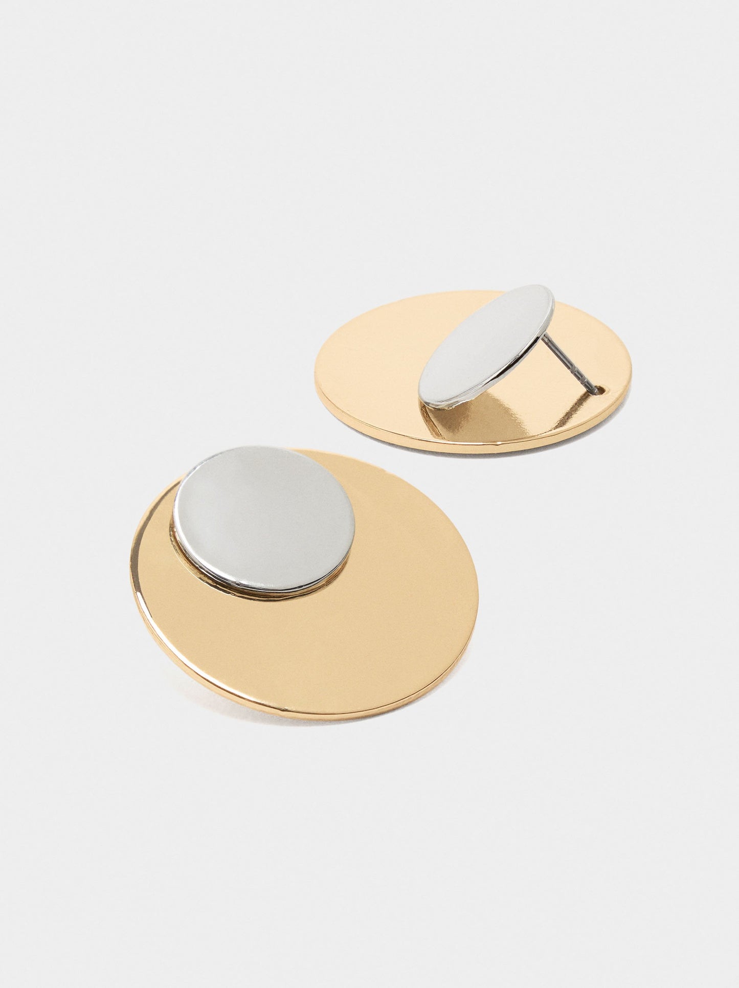 Bicolor Round Earrings