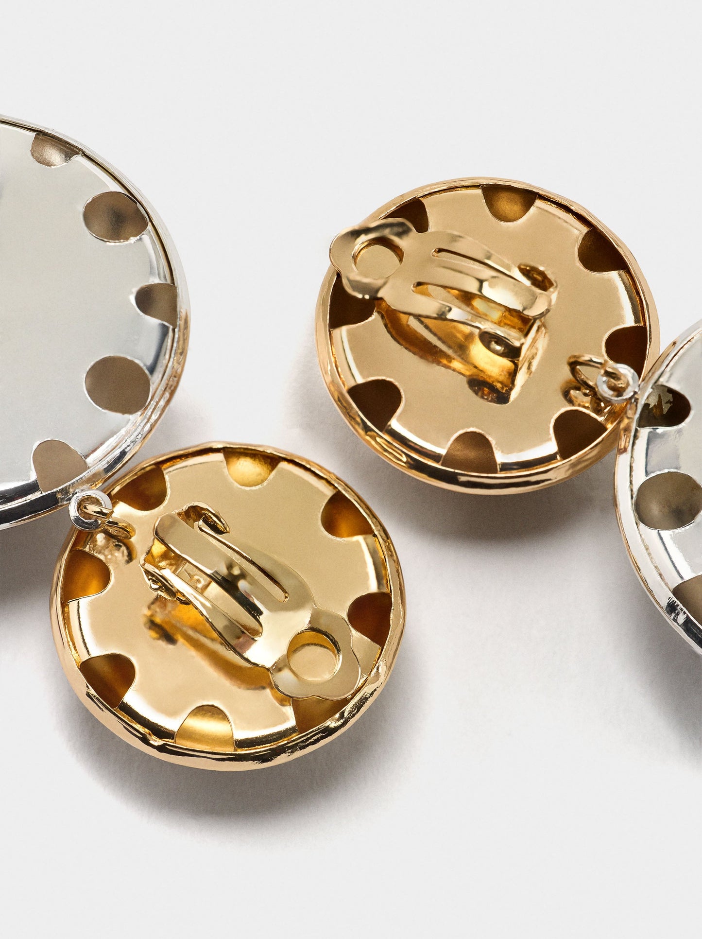 Earrings With Bicolor Spheres