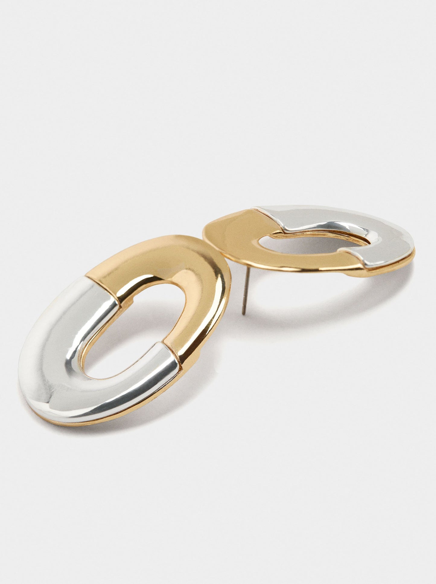 Bicolour Oval Earrings