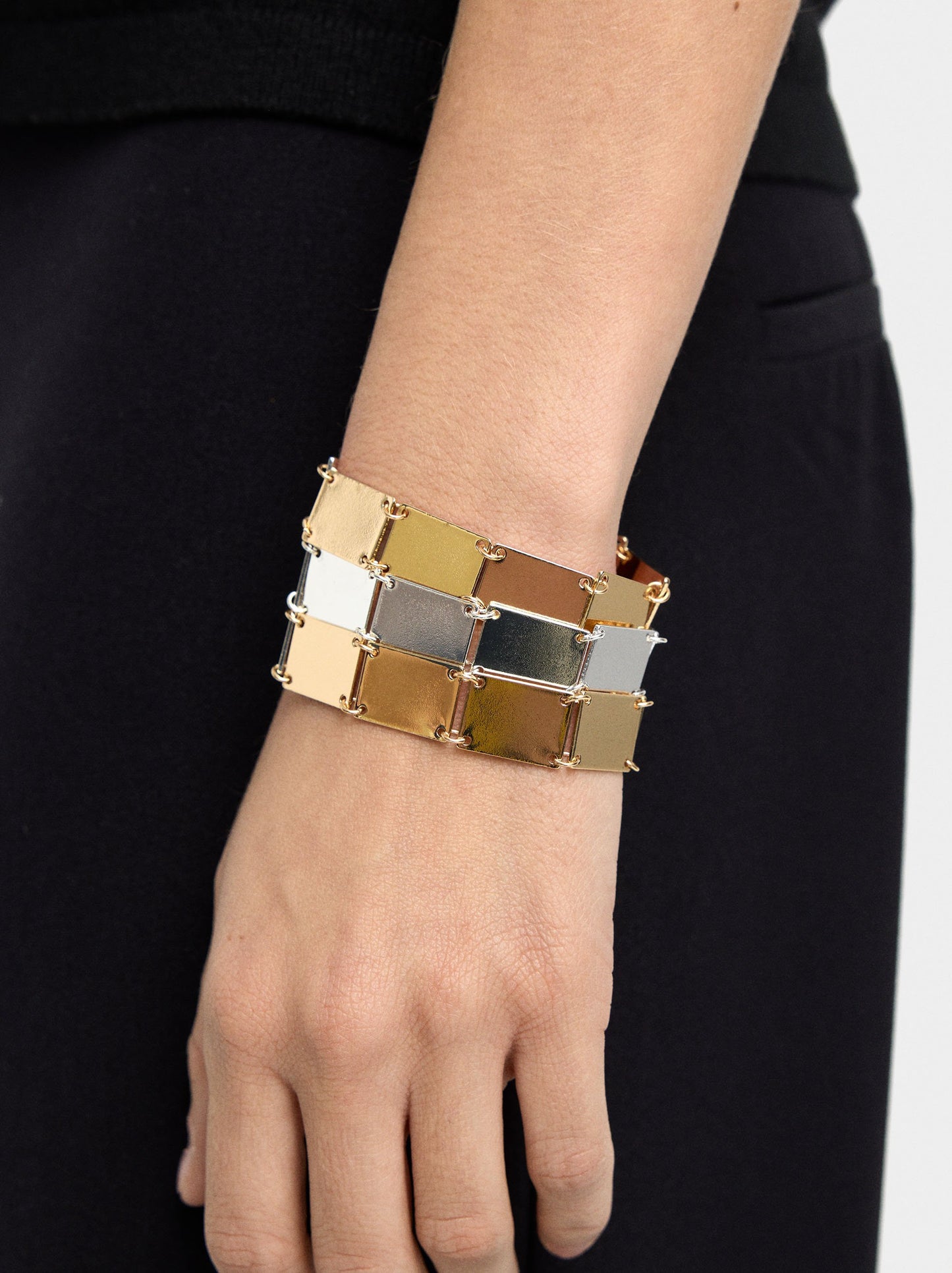 Bicolor Bracelet With Rectangles