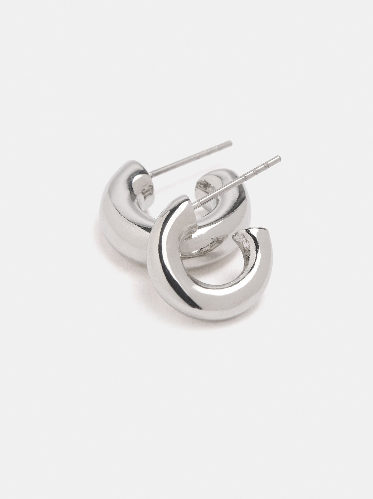 Set Of Silver Hoop Earrings