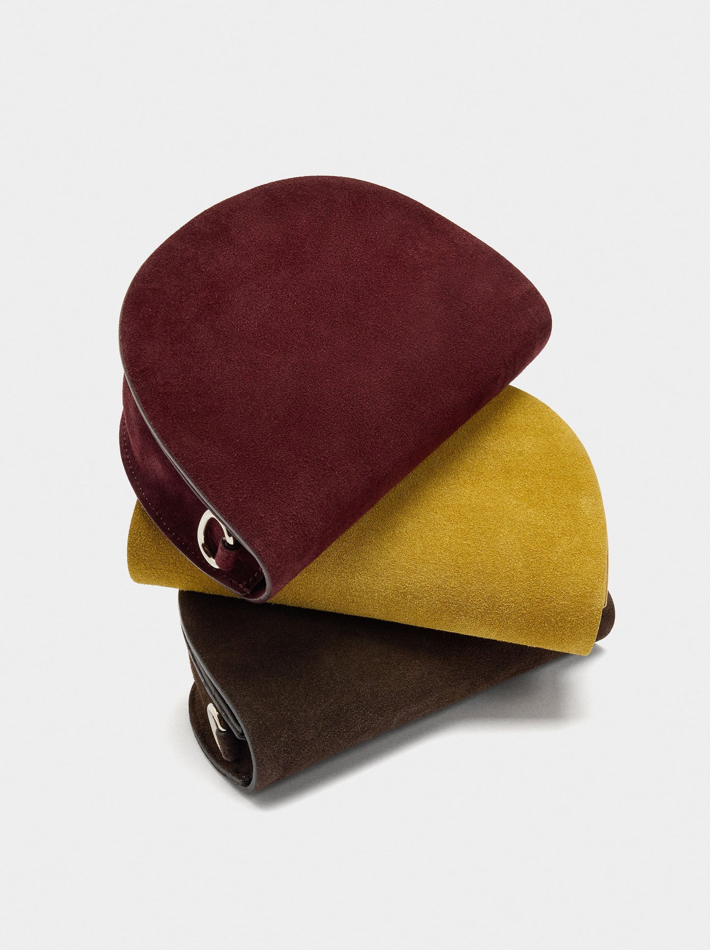 Suede Crossbody Bag With Flap