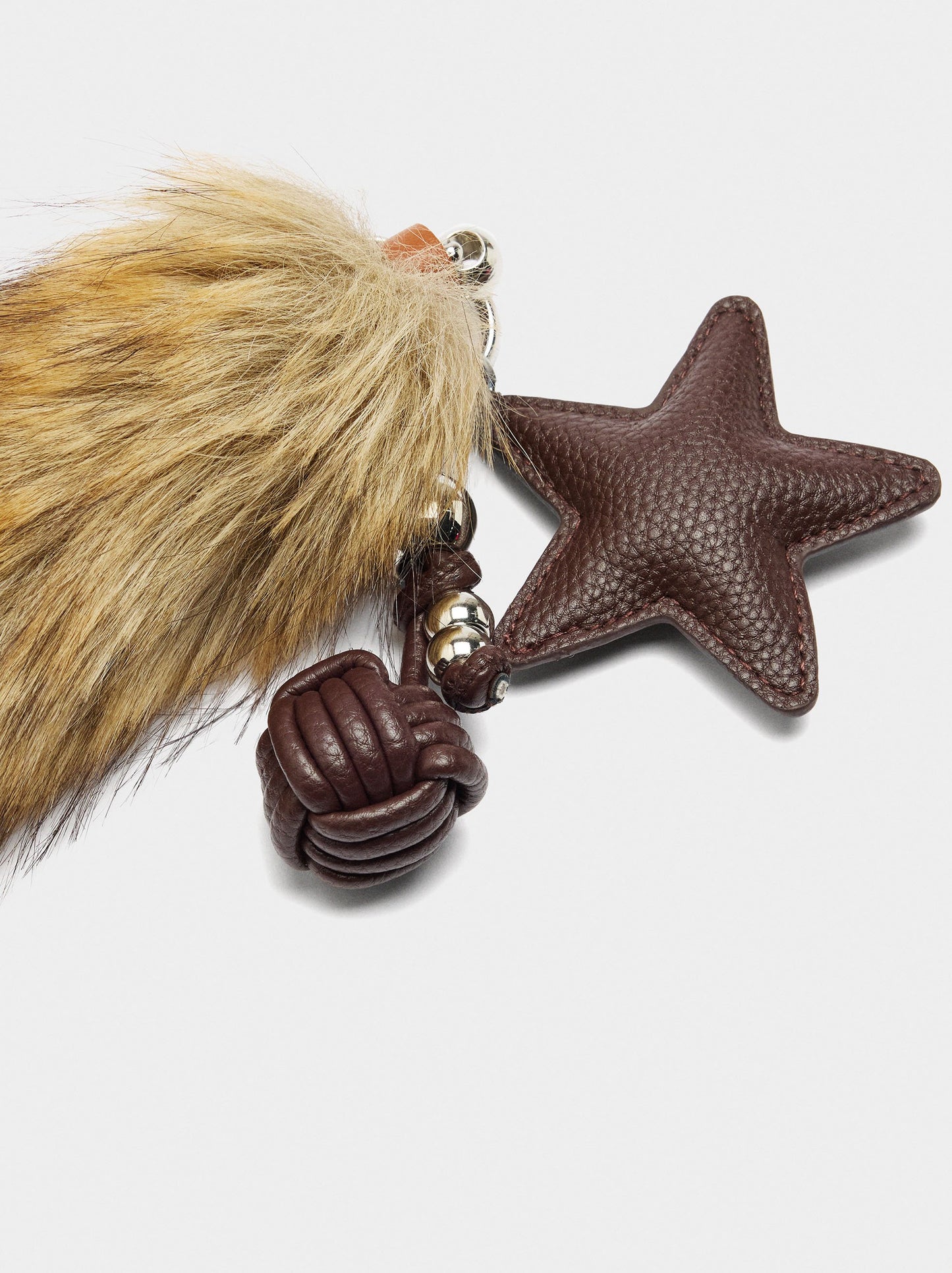 Keychain Charm Fur Effect With Star