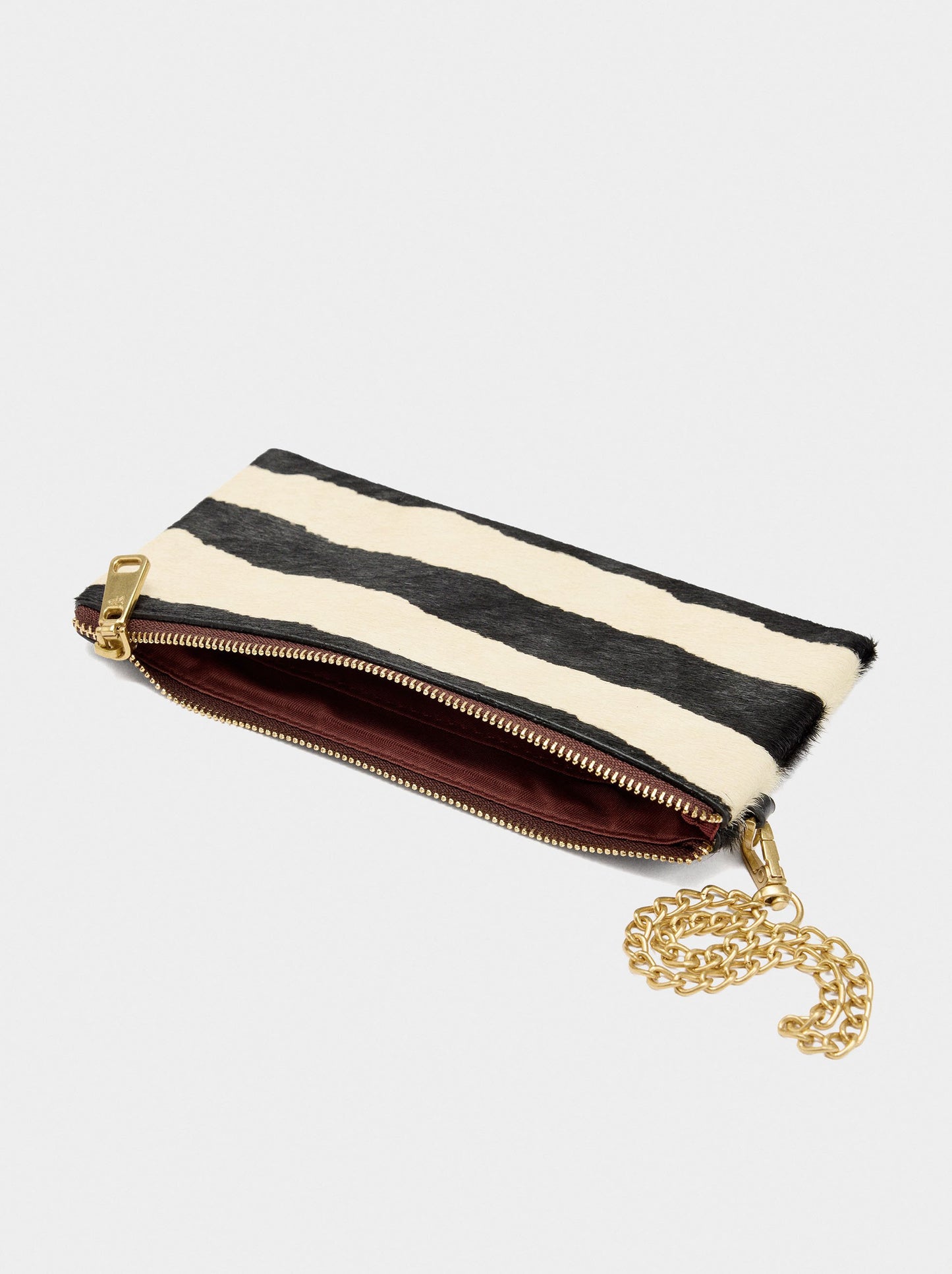 Multi-Purpose Leather Pouch With Contrast