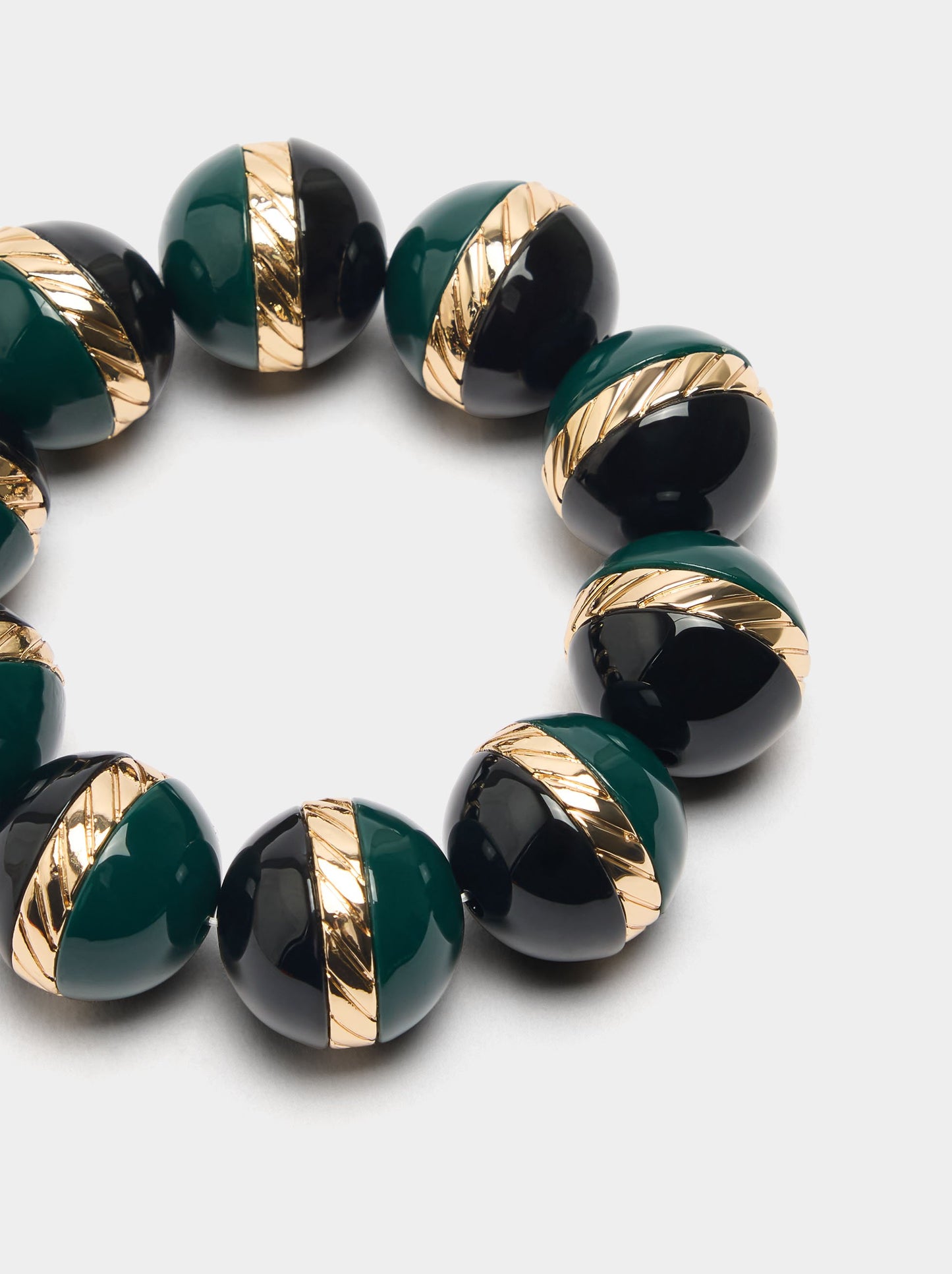 Elastic Bracelet With Resin Beads