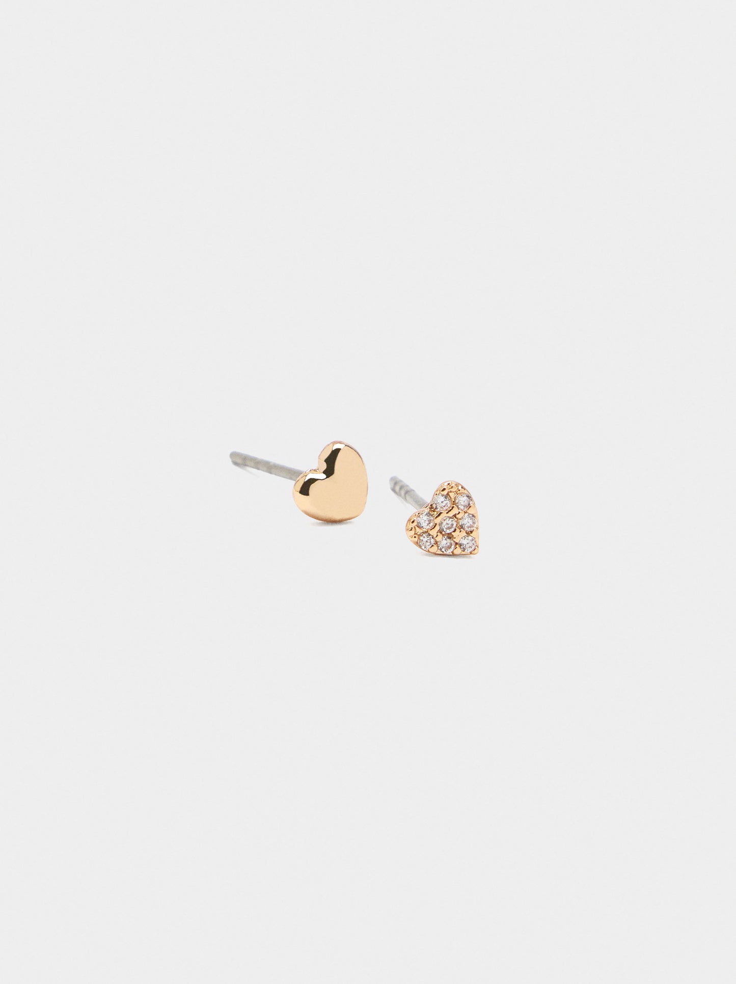 Heart Earrings Set With Zirconia