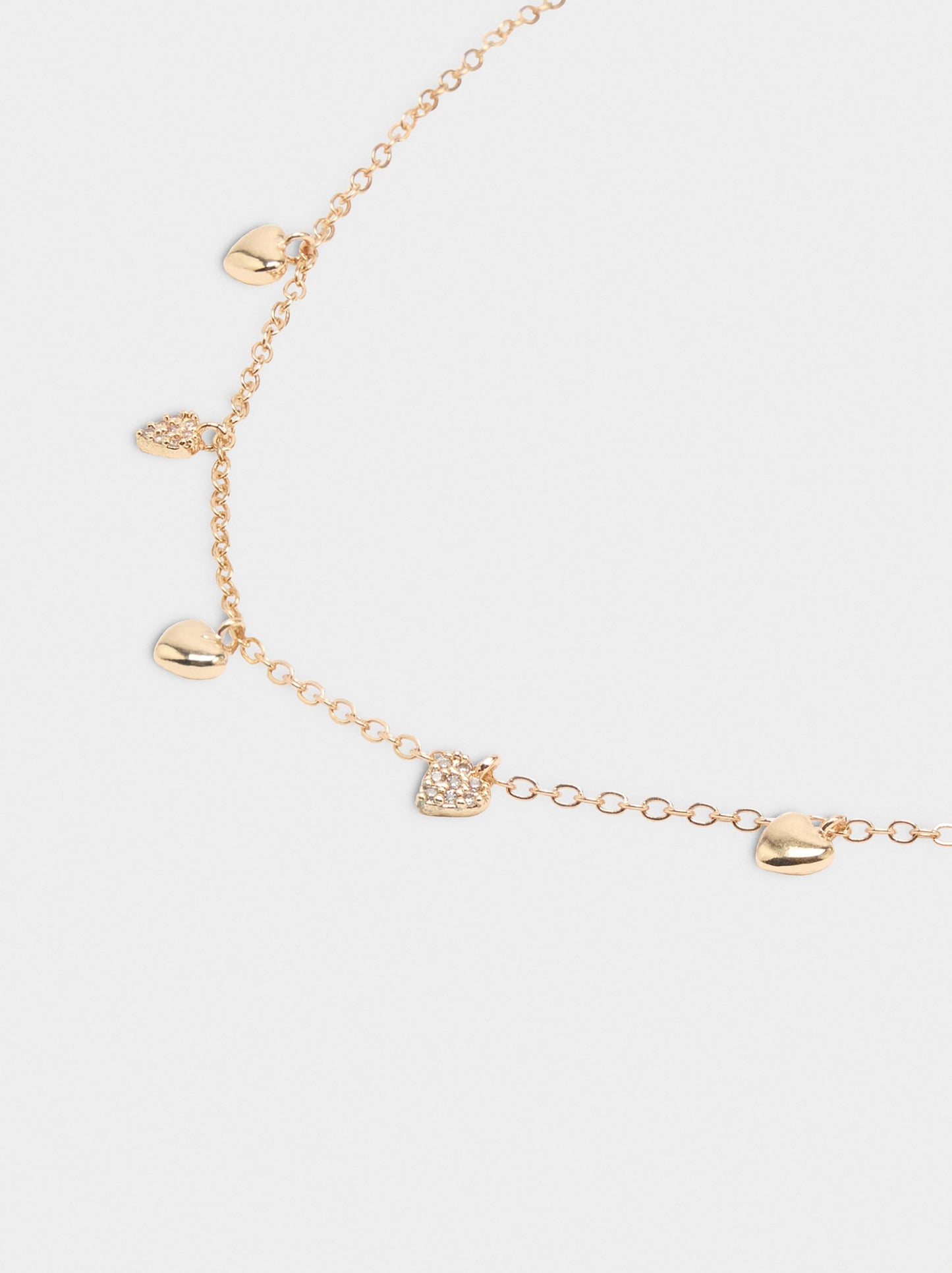 Bracelet With Hearts And Zirconia Stones