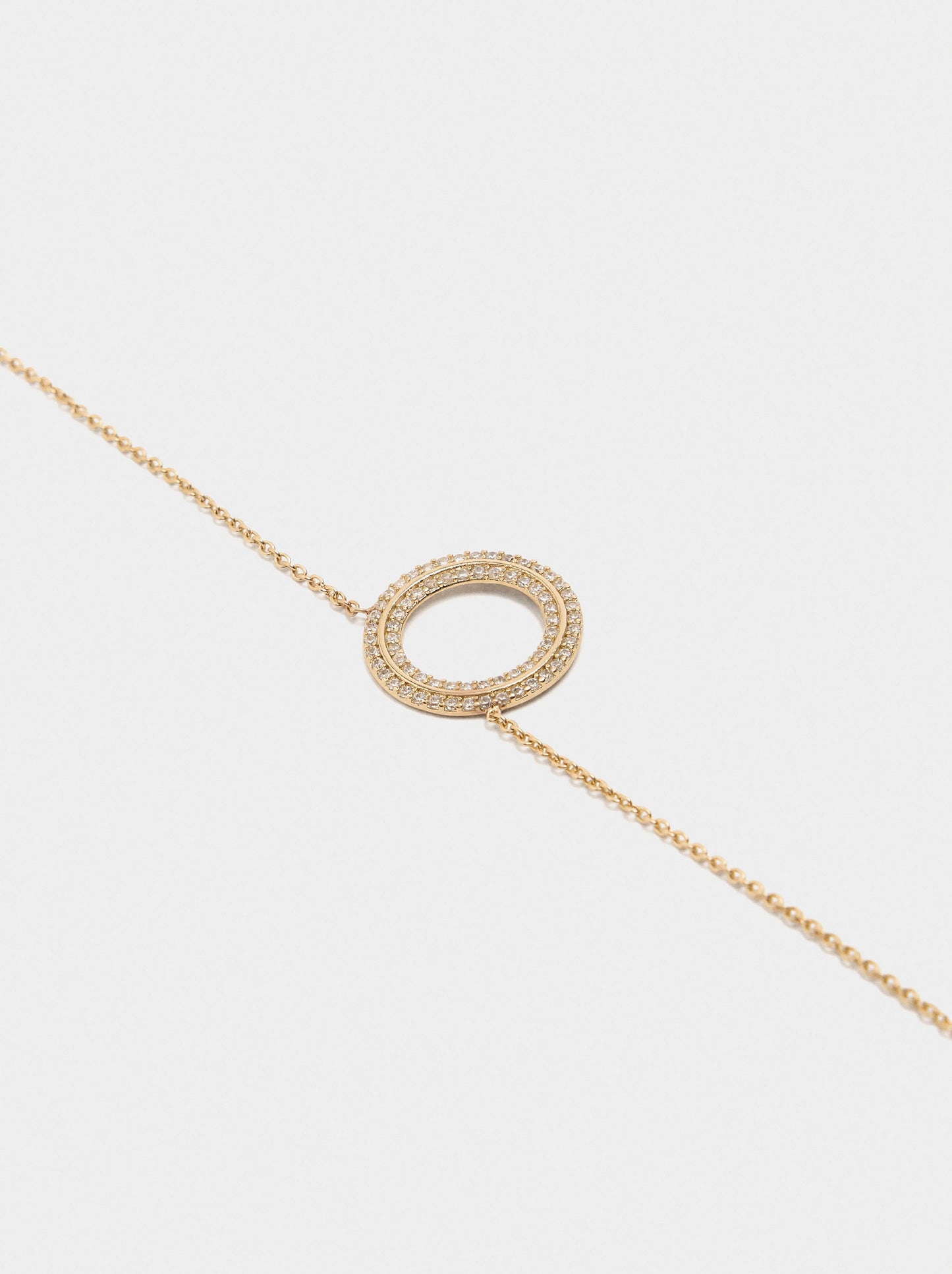 Necklace With Hoop And Zirconia Stones