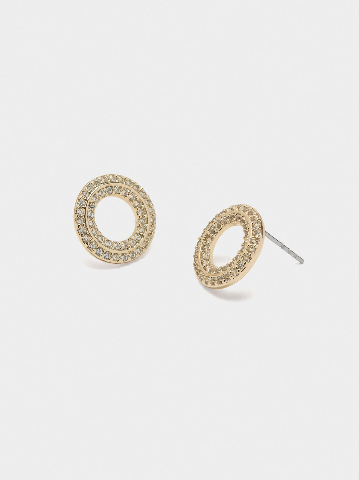 Hoop Earrings With Zirconia