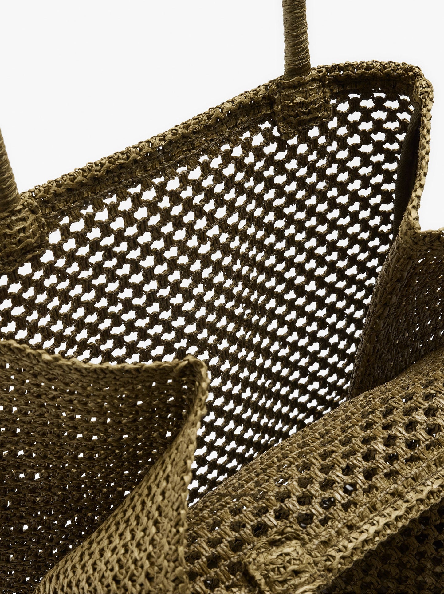 Shopper Bag With Paper Straw Effect With Pendant