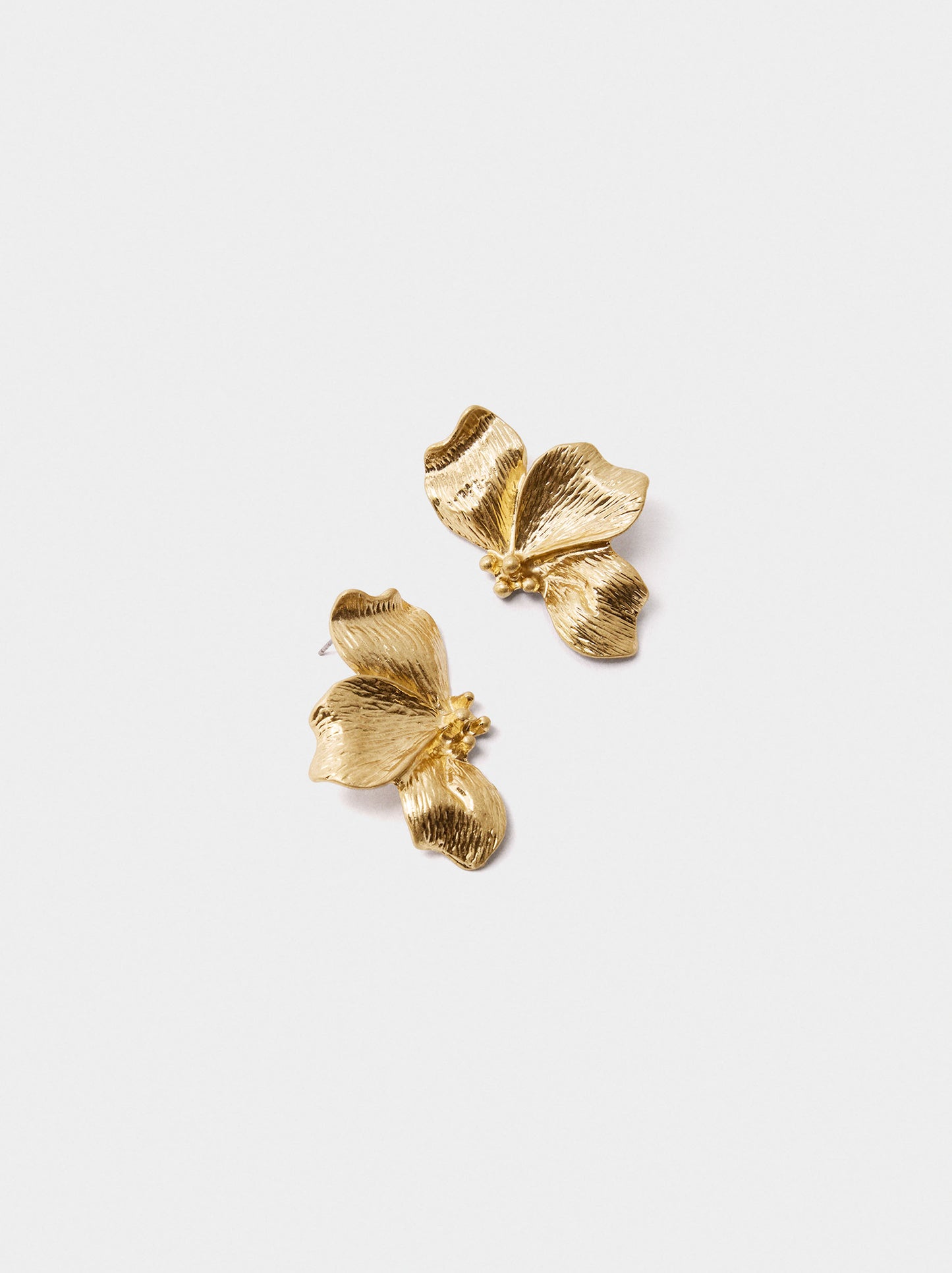 Striped Half-Flower Earrings