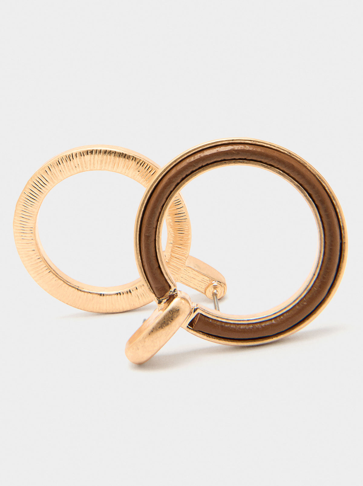 Hoop Earrings With Leather