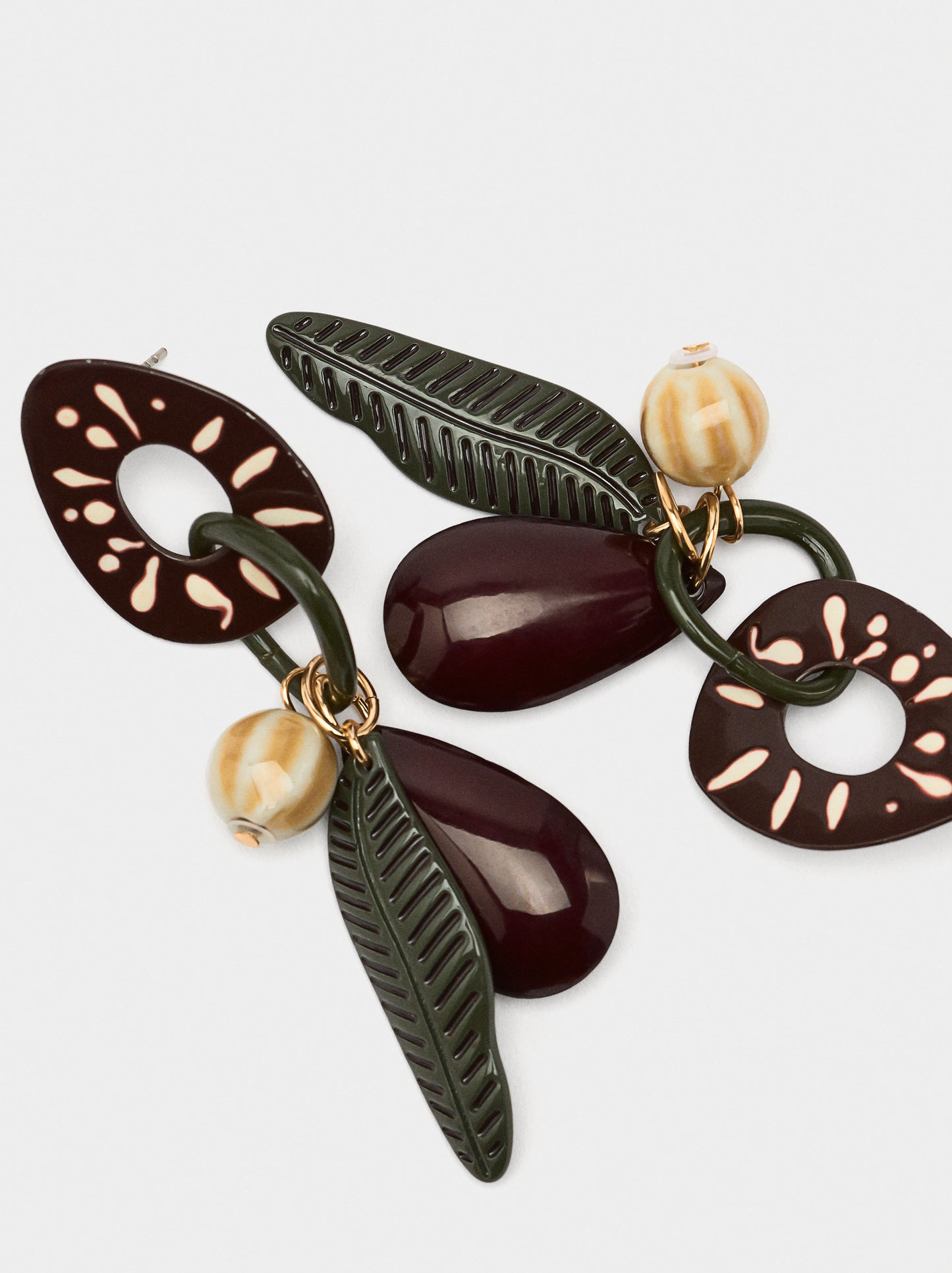 Long Earrings With Ceramic