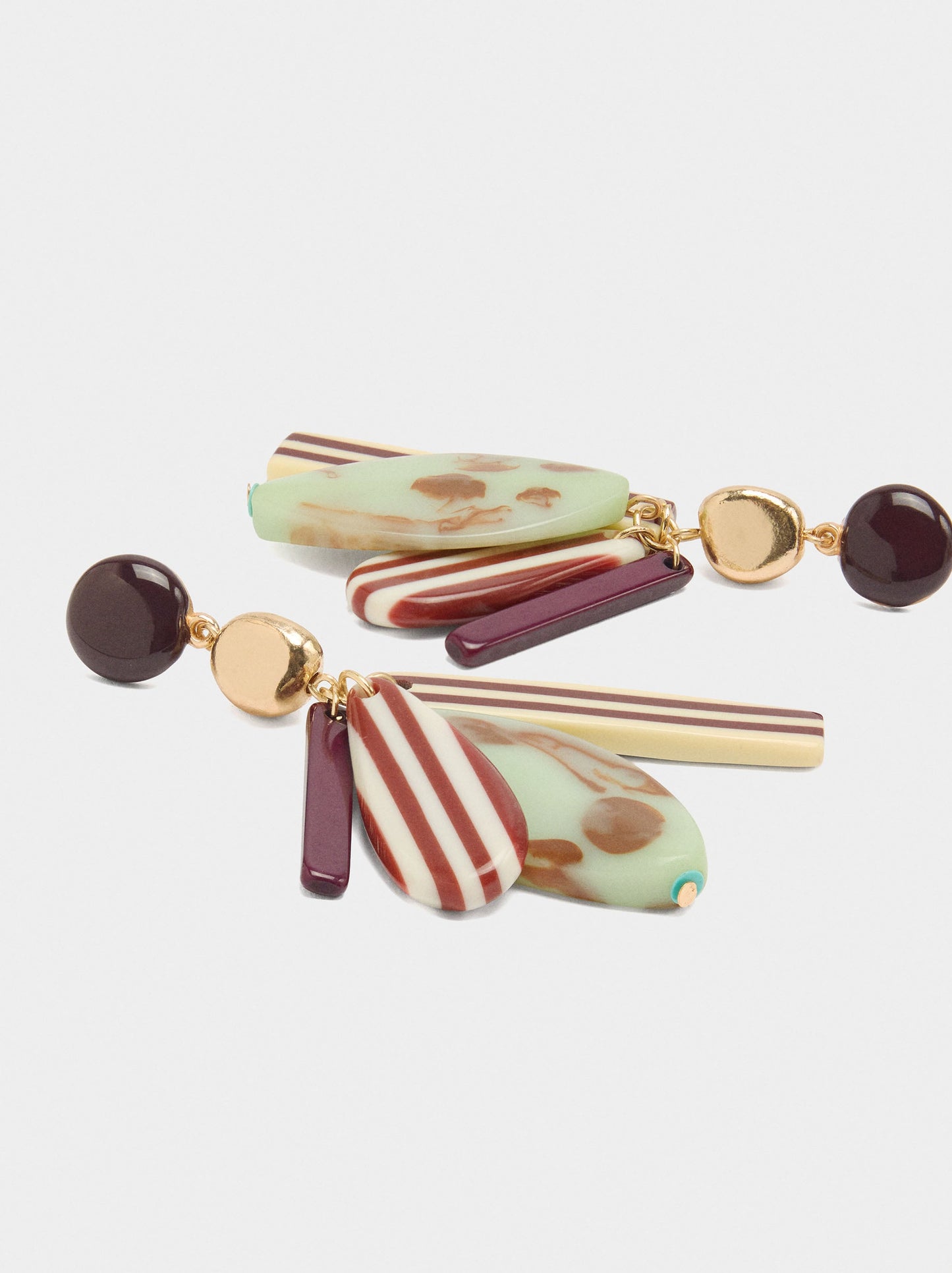 Long Earrings With Resin