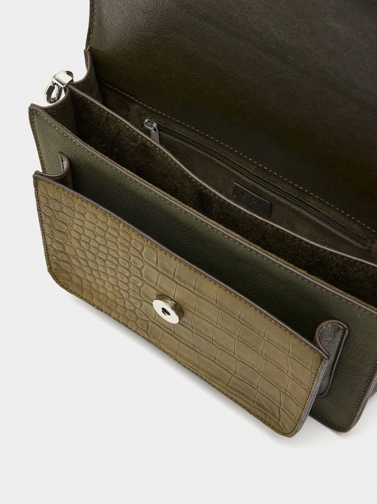 Crossbody Bag With Flap And Texture