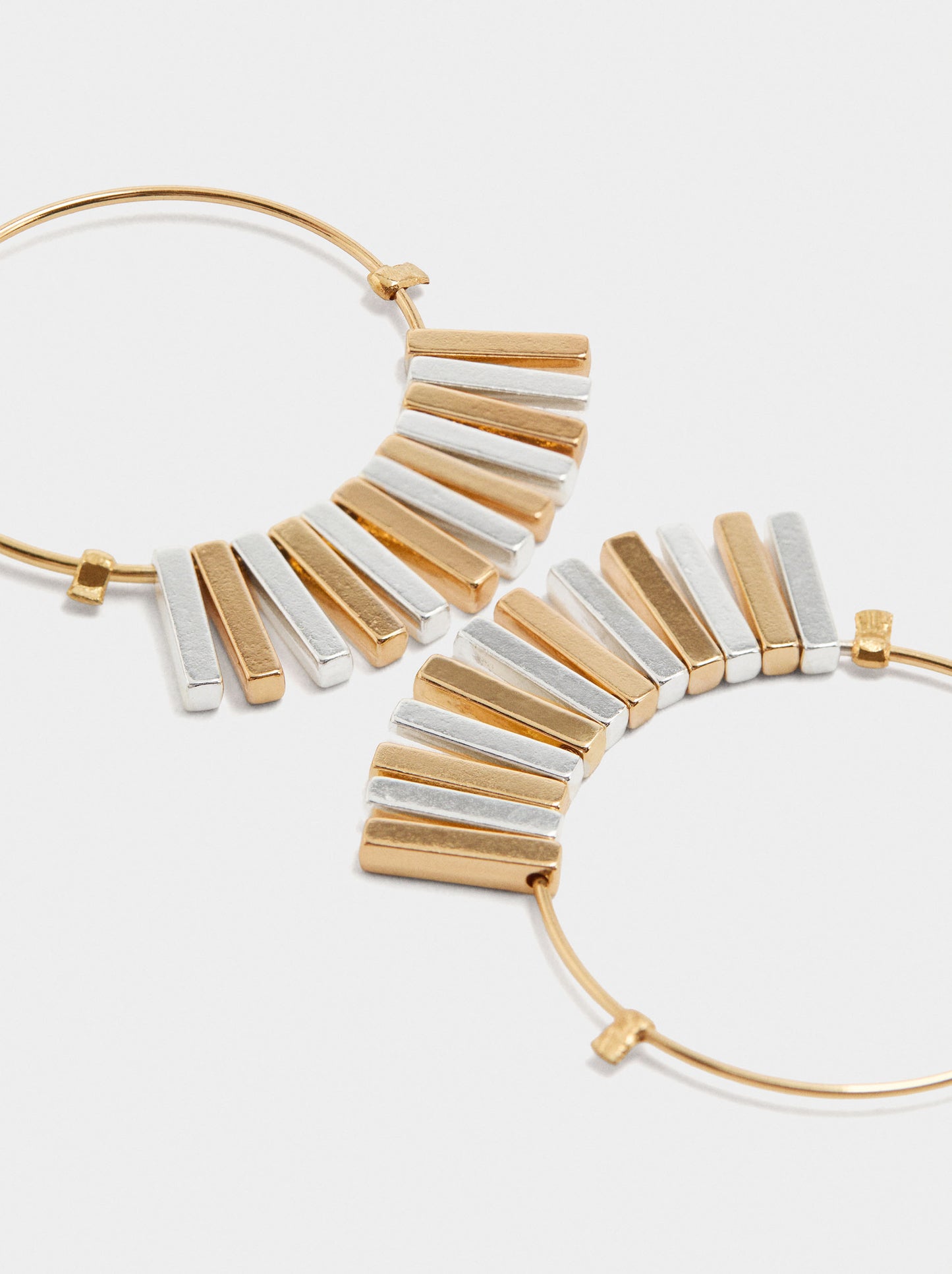 Hoop Earrings With Bicolor Bars
