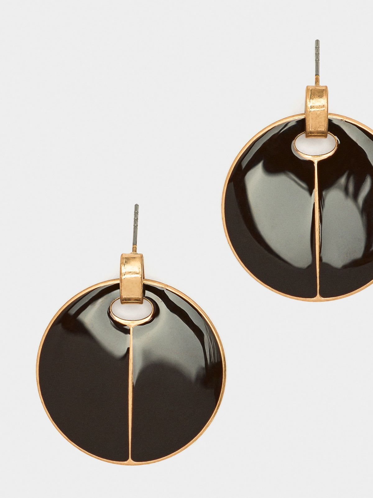 Round Earrings With Enamel