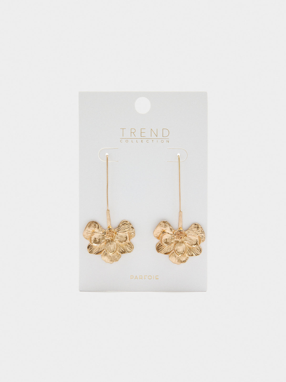 Maxi Long Earrings With Striped Flower