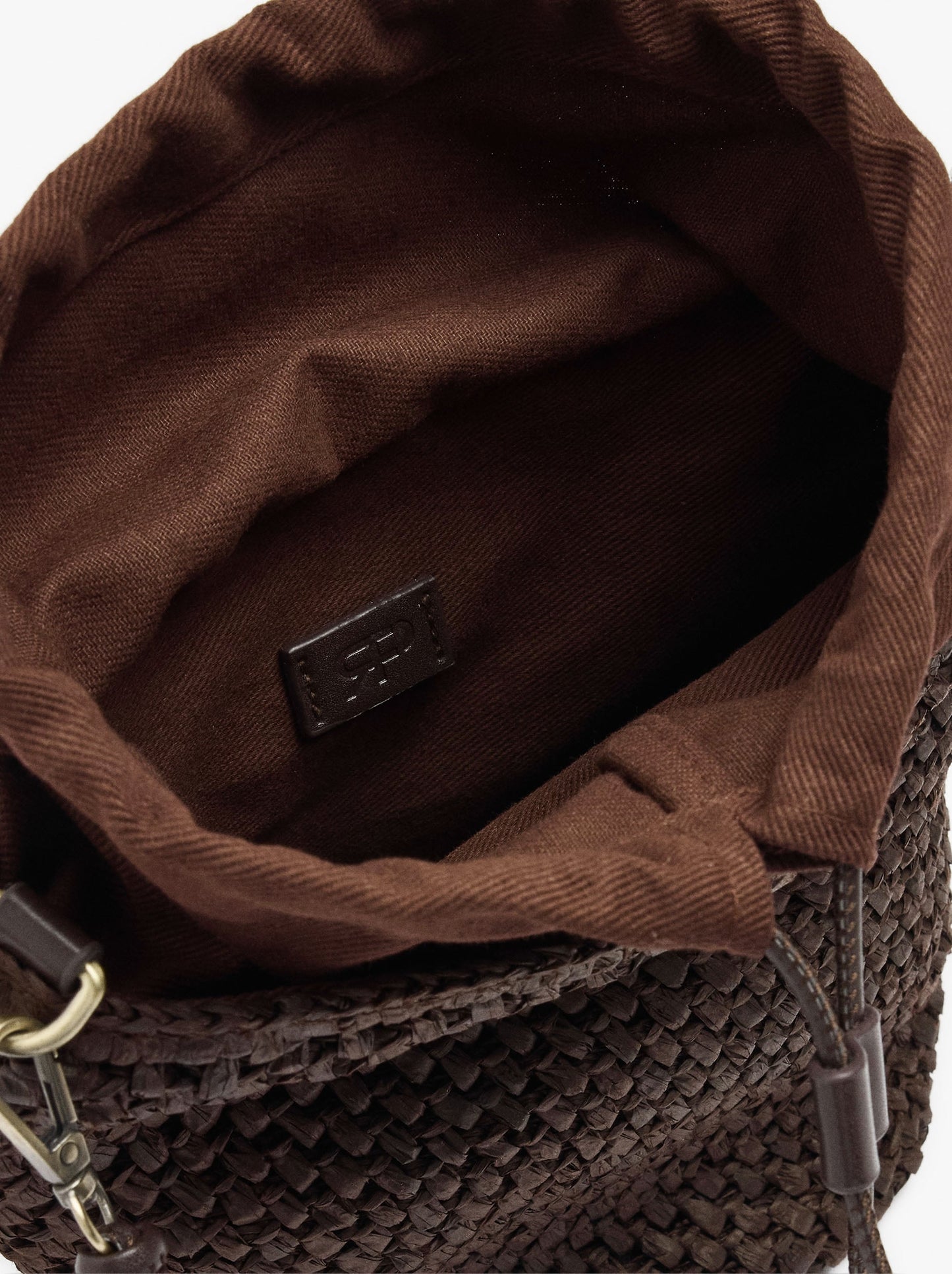 Crossbody Bag Paper Straw Effect With Versatile Strap