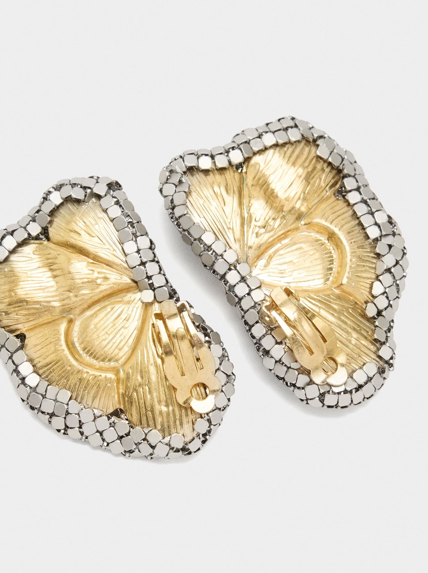 Maxi Bicolor Half-Flower Earrings