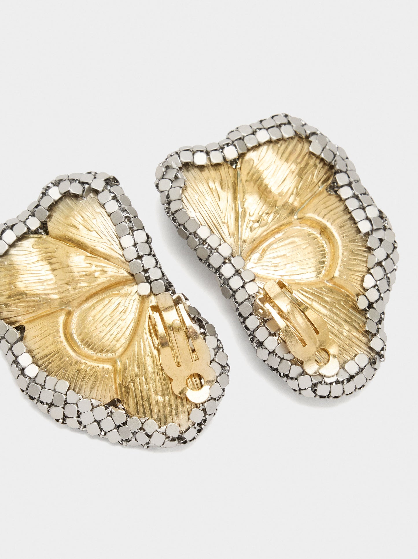 Maxi Bicolor Half-Flower Earrings