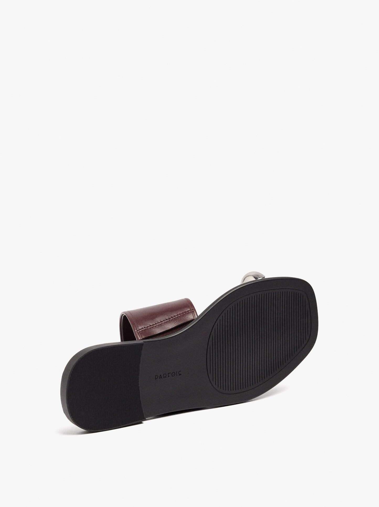 Leather Sandals With Metallic Detail