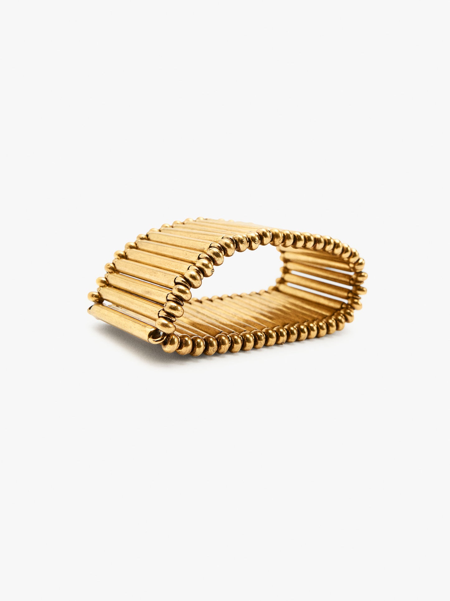 Elastic Bracelet With Metal Bars