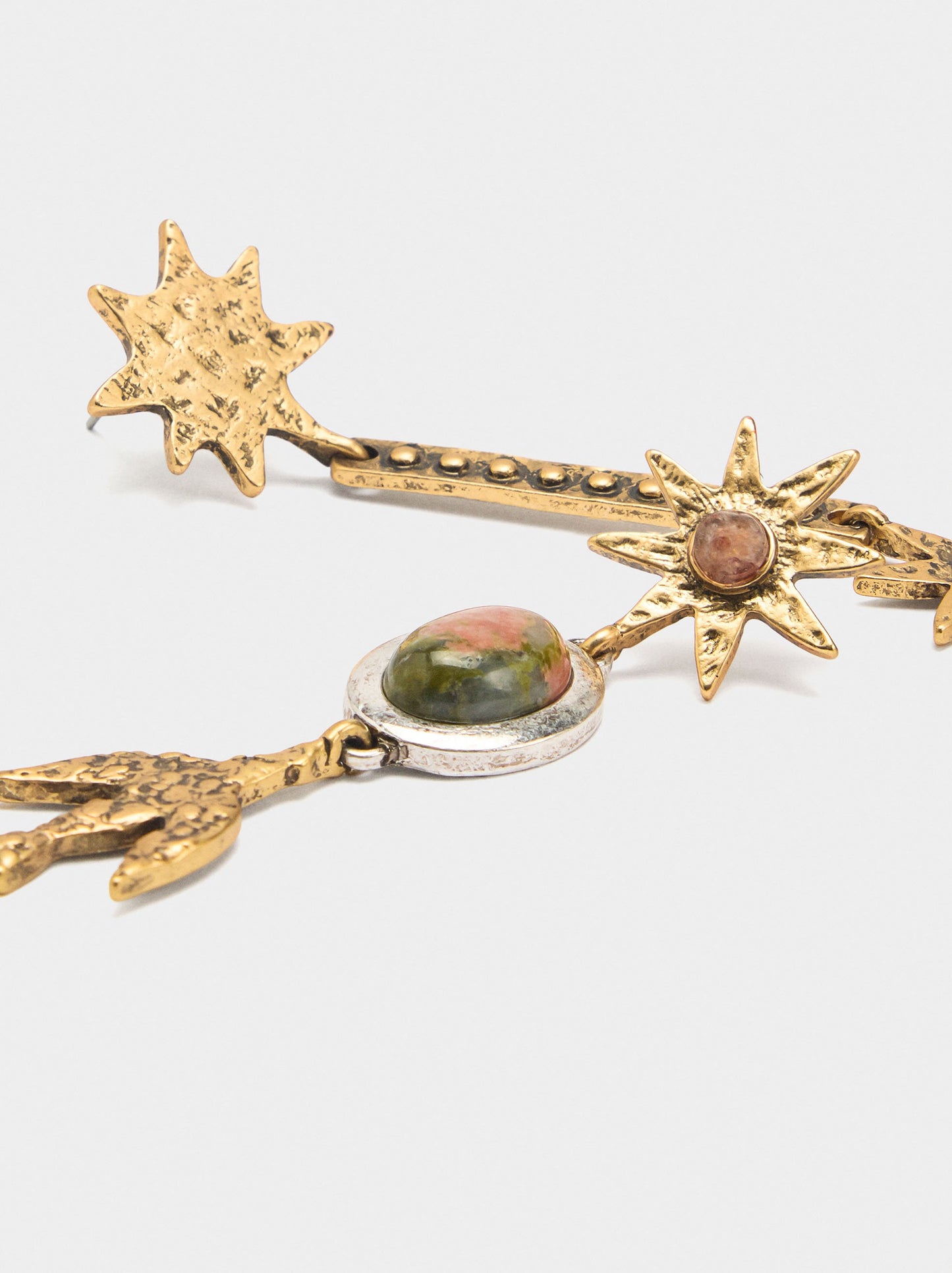 Asymmetrical Star And Bar Earrings