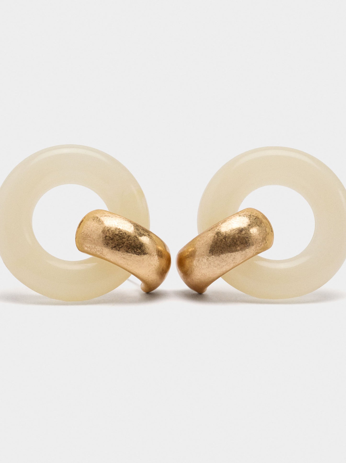 Hoop Earrings With Resin